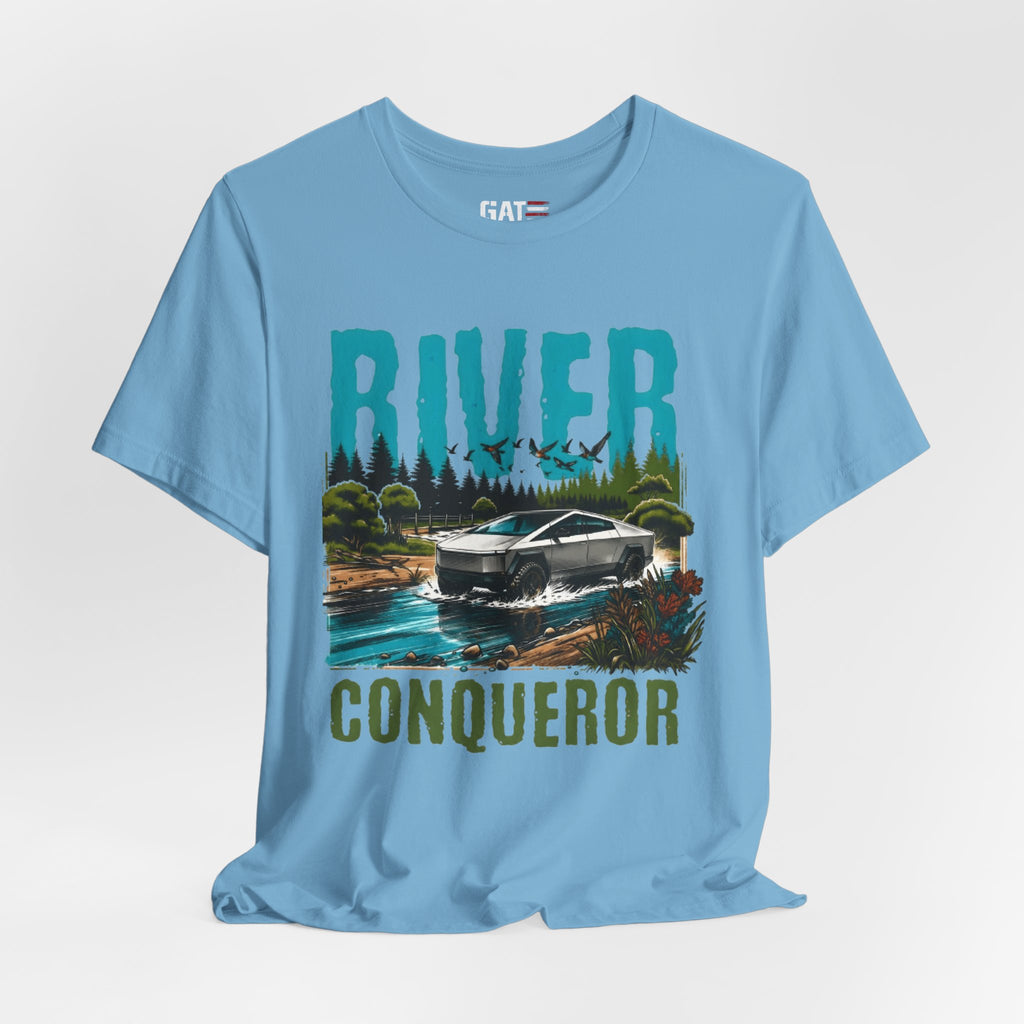 Cybertruck River Conqueror Shirt, Tesla Cybertruck Off Road Tee, Adventure Truck Shirt, Camping Shirt, Outdoor Lover Gift