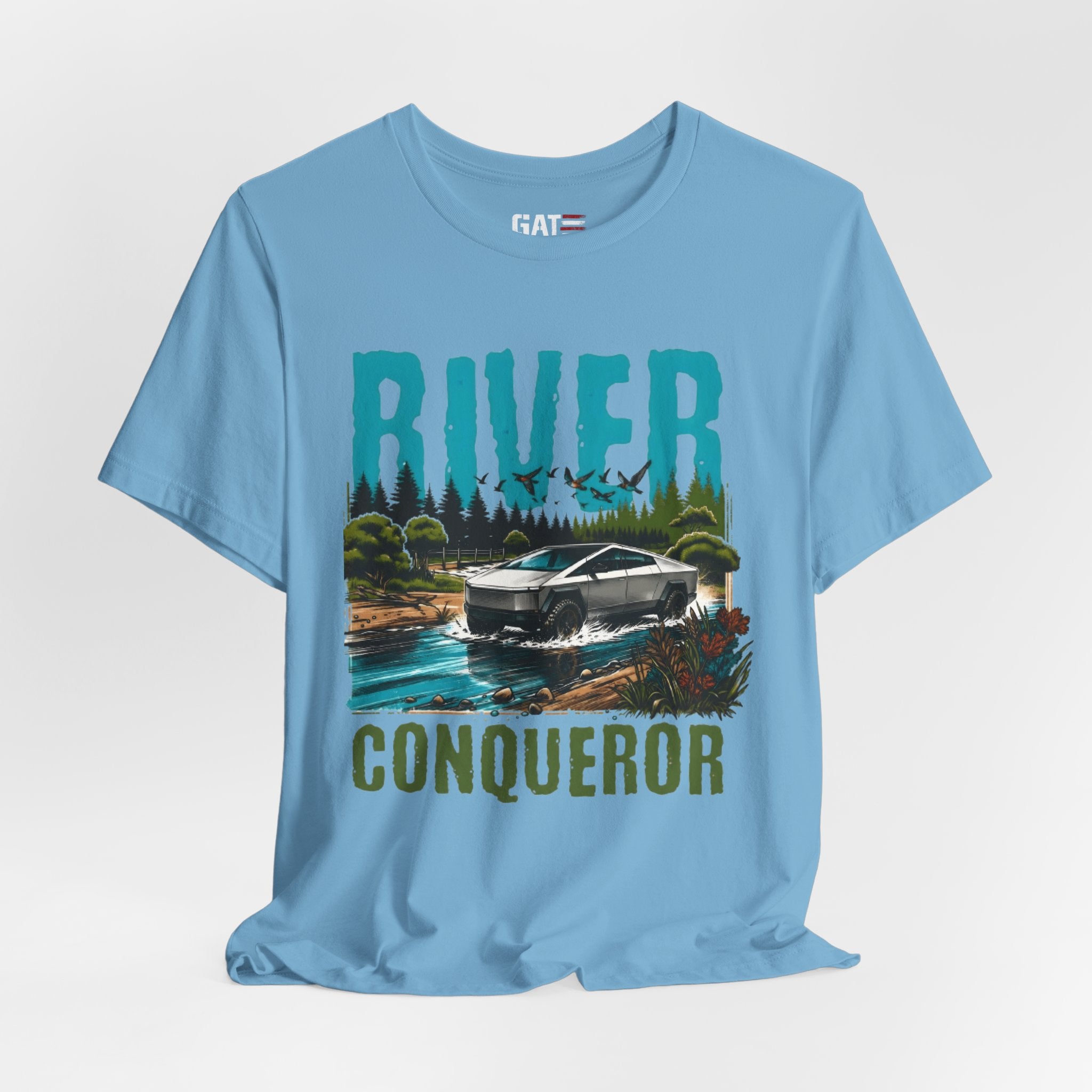 Cybertruck River Conqueror Shirt, Tesla Cybertruck Off Road Tee, Adventure Truck Shirt, Camping Shirt, Outdoor Lover Gift
