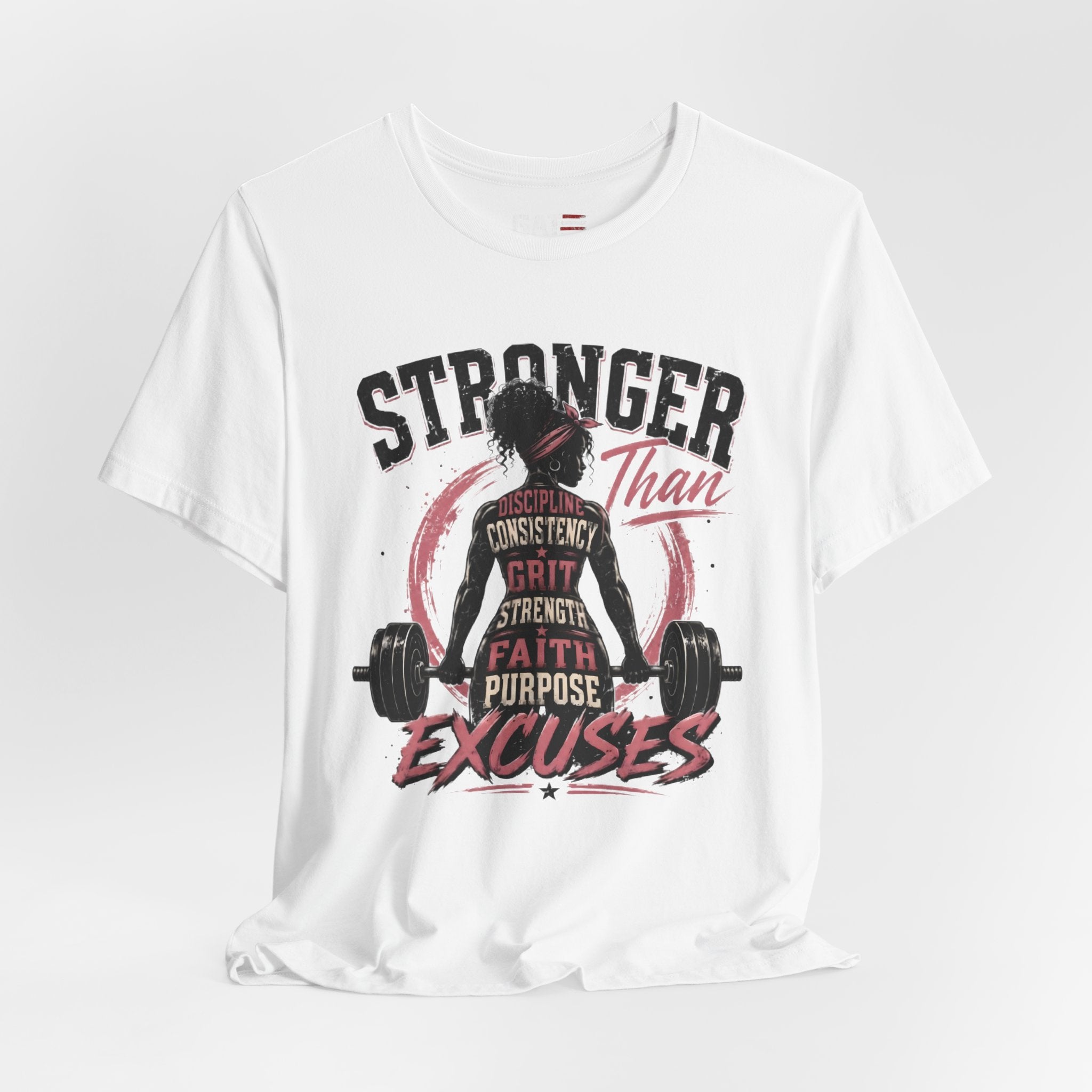 Stronger Than Excuses Shirt, Women's Gym Shirt, Motivational Workout Tee, Weightlifting Shirt, Fitness Gift for Her