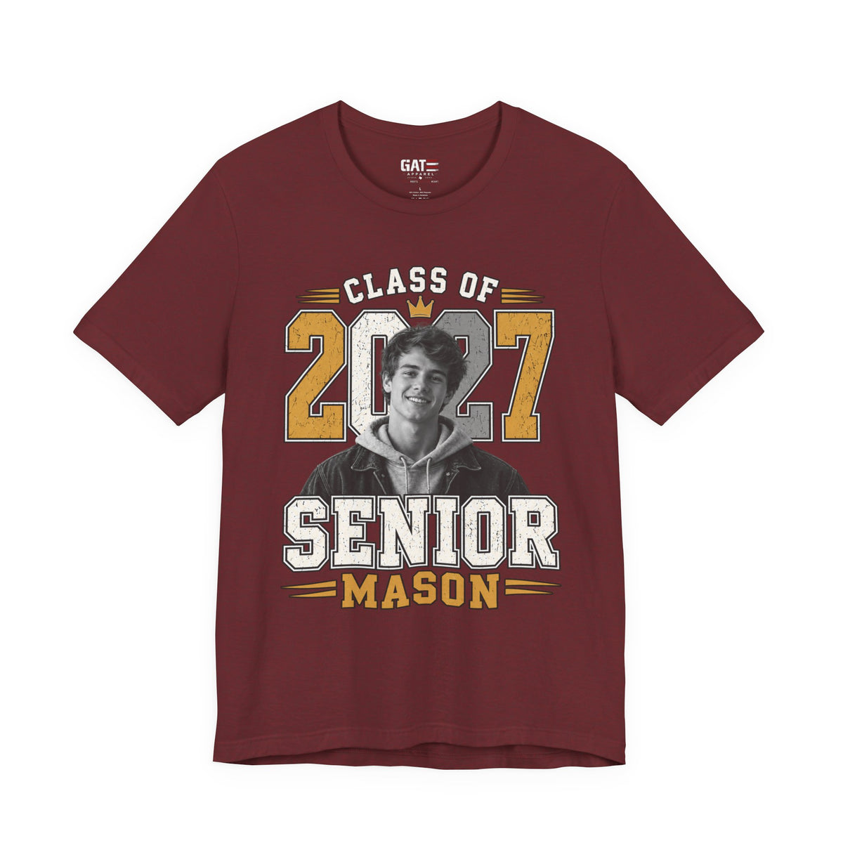 Personalized Senior 2027 Custom Photo Shirt | Graduation Tee