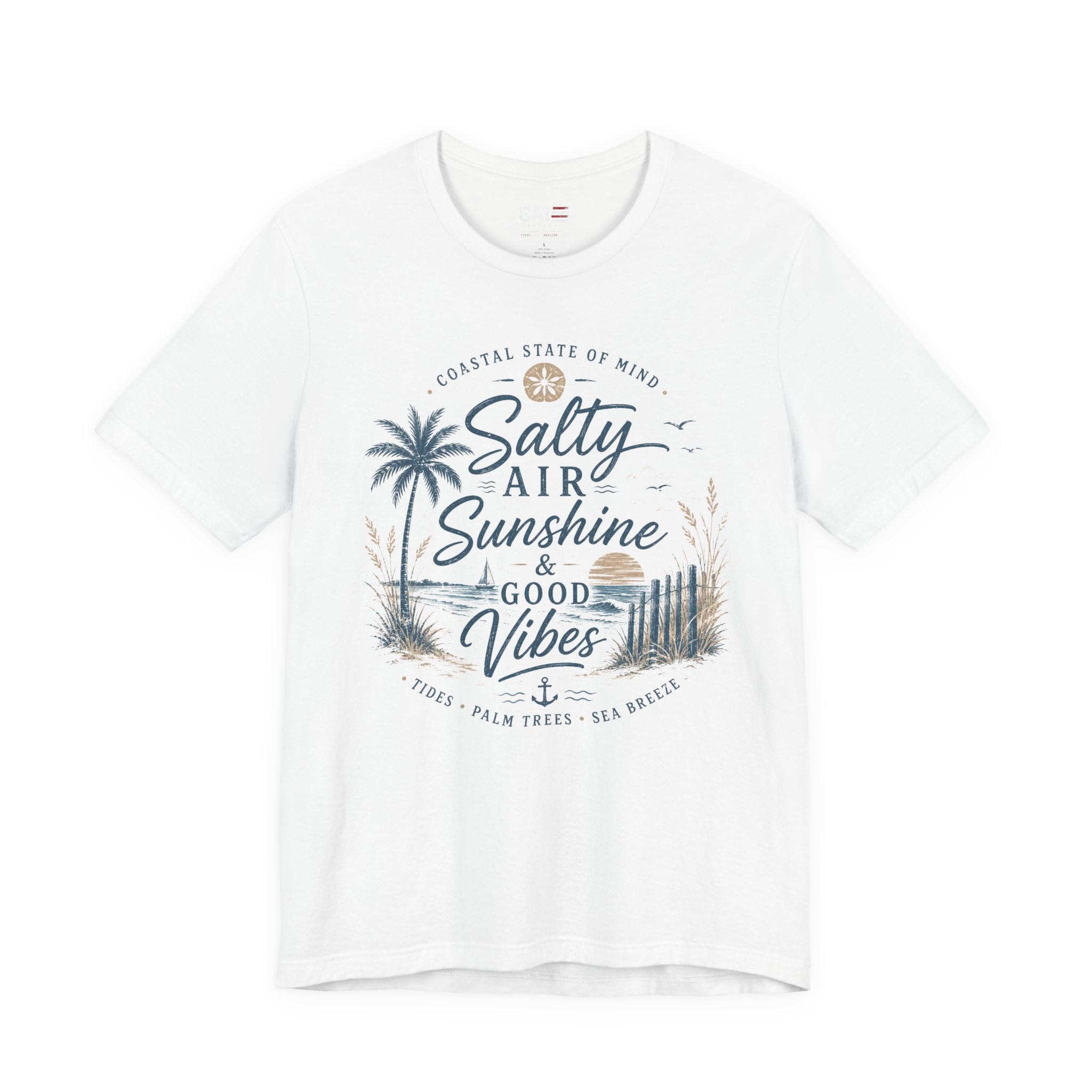 Salty Air Sunshine & Good Vibes Beach Tee