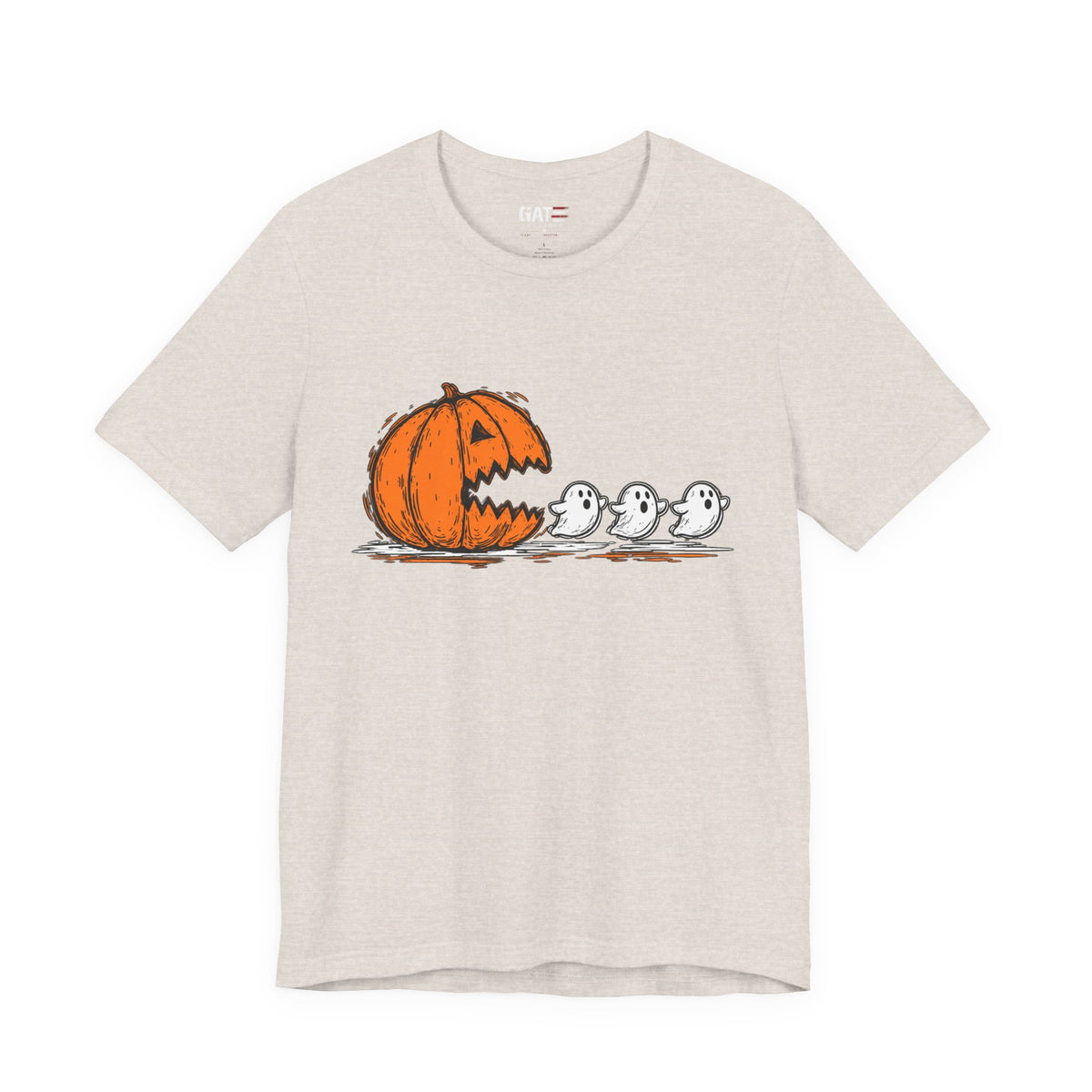 Ghost Chase Halloween Pumpkin T-Shirt