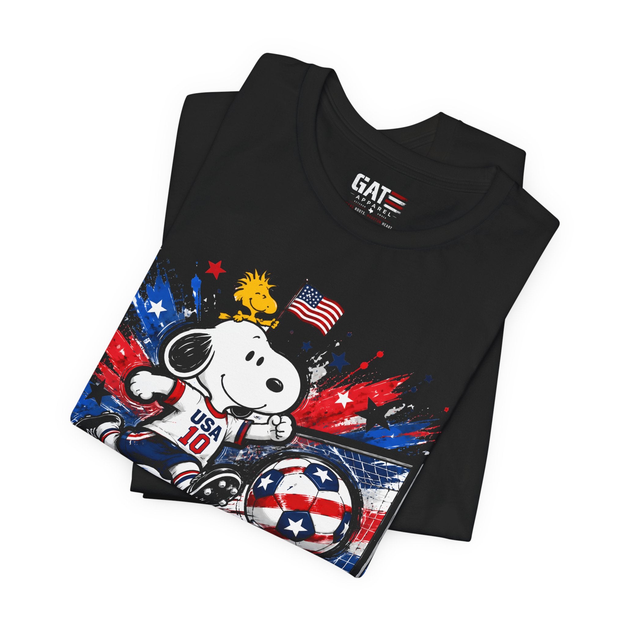 USA Soccer Snoopy Shirt, Red White and Goal Tee, Patriotic Soccer Fan Shirt, Fourth of July Soccer Graphic Tee