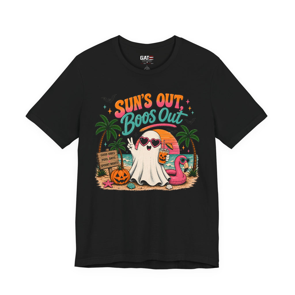 Summerween Shirt, Spooky Beach Shirt, Ghost Beach Tee, Halloween Beach Shirt, Coastal Halloween Tee, Tropical Ghost Shirt