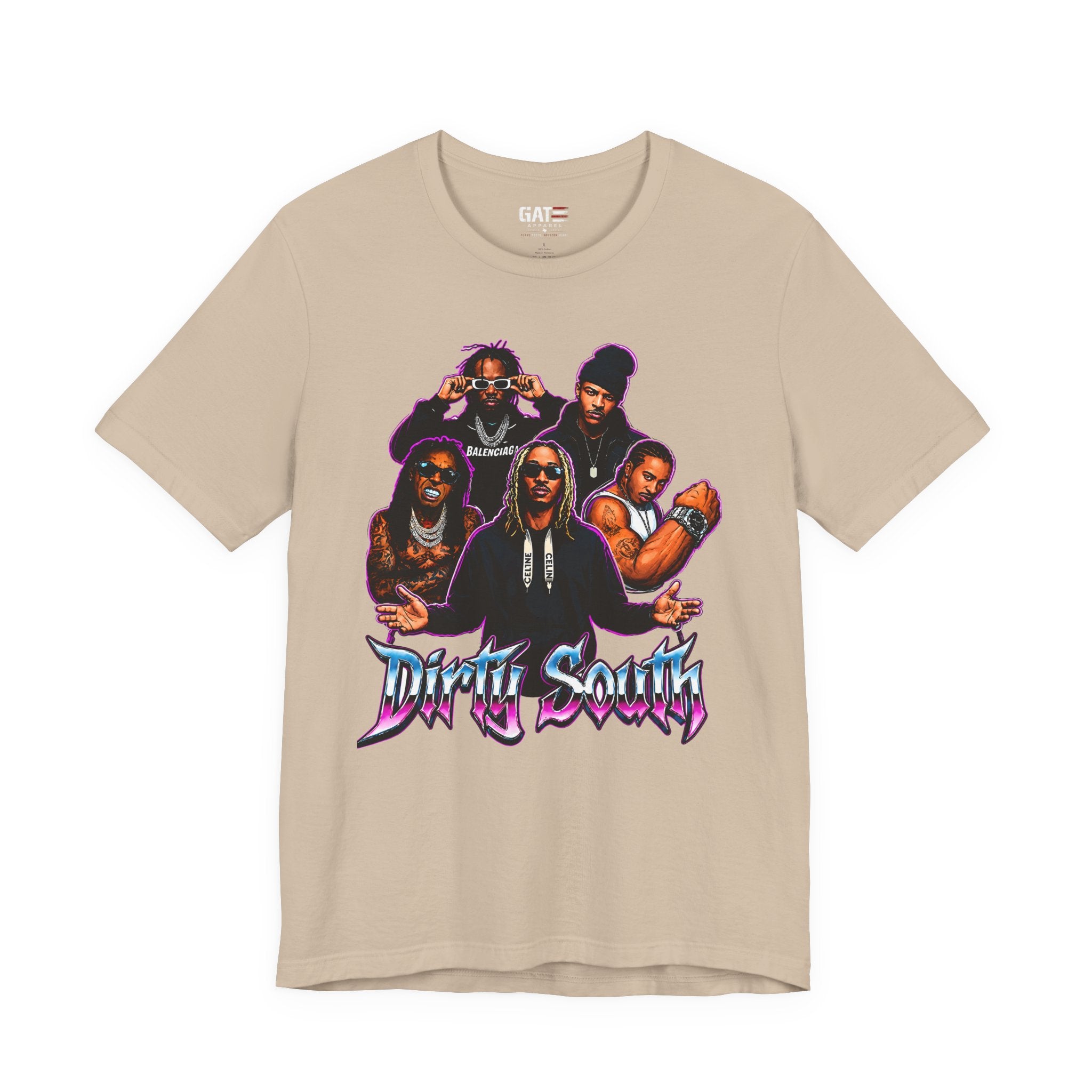 T-Shirt — 'Dripin South' Retro Hip-Hop Crew Graphic Tee
