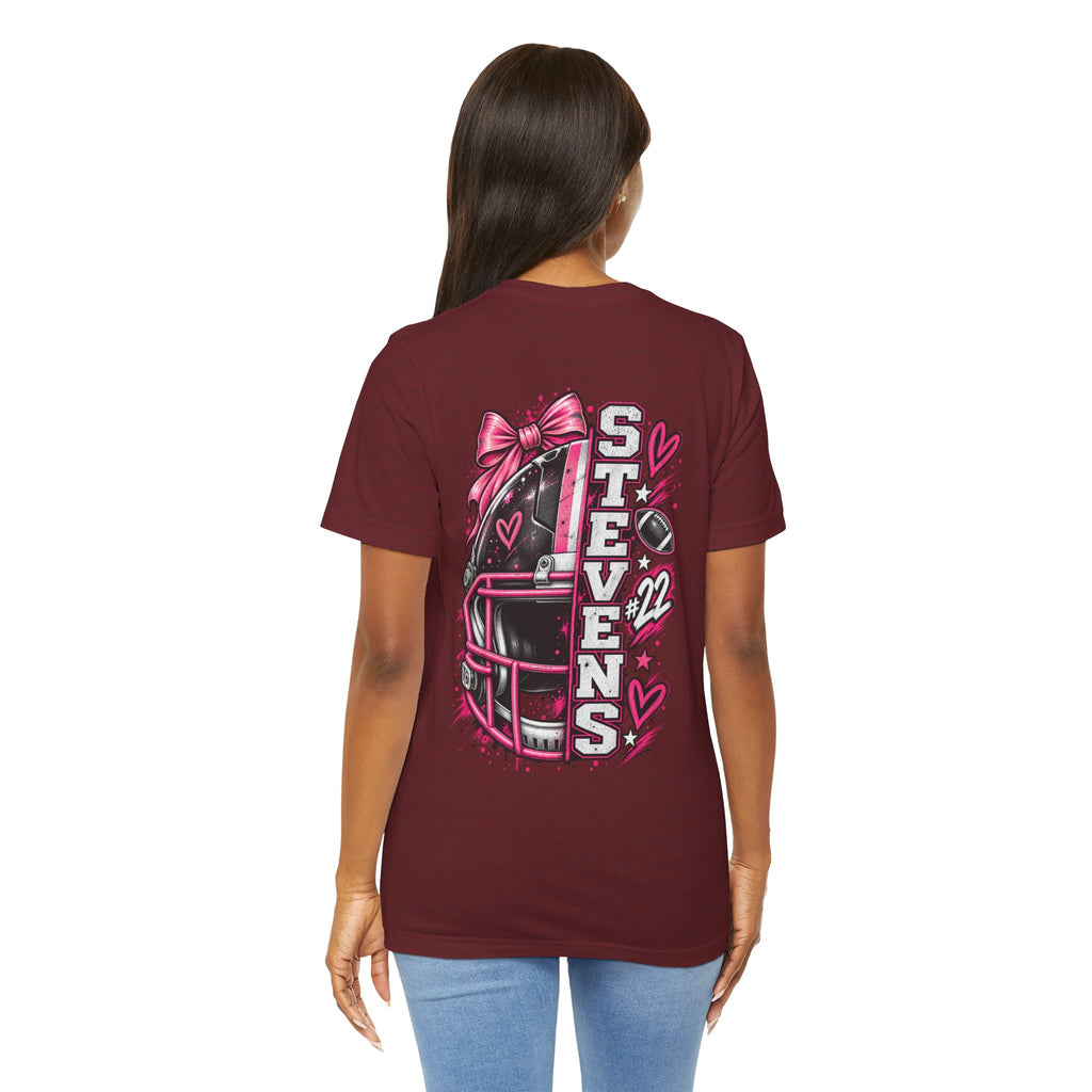 Football Mom Personalized Shirt Custom Player Name Number Helmet Game Day Tee