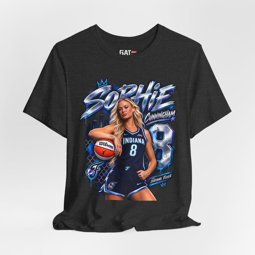 Sophie Cunningham Indiana Fever WNBA Basketball Graphic T Shirt Women's Fan Tee