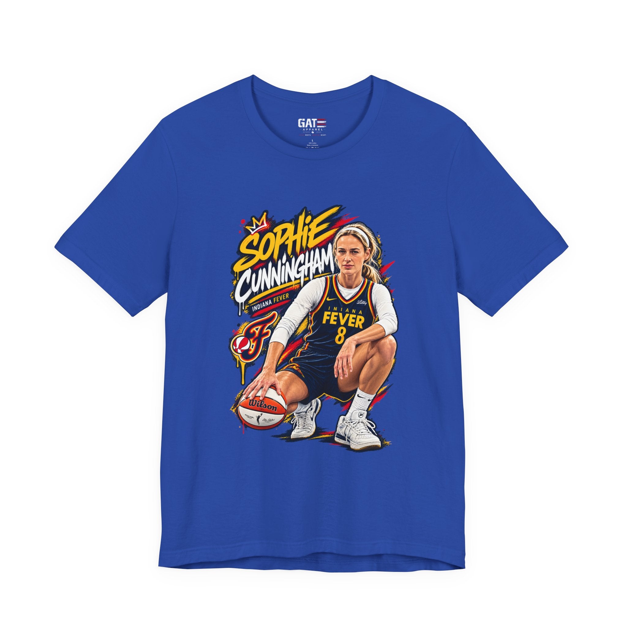 Sophie Cunningham Indiana Fever WNBA Basketball Graphic T Shirt Women's Fan Tee
