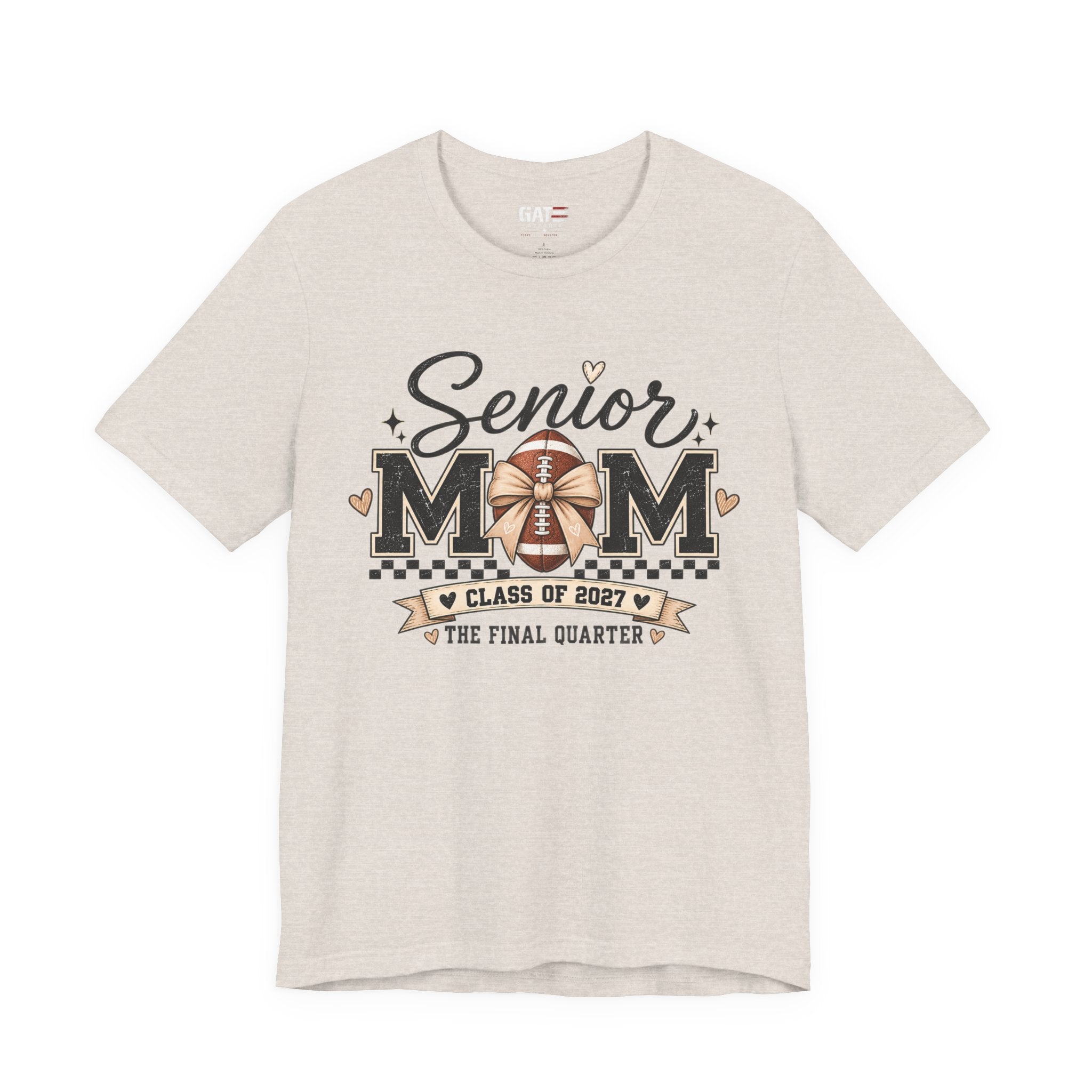 Senior Football Mom Shirt Class of 2027 Final Quarter Game Day T-Shirt