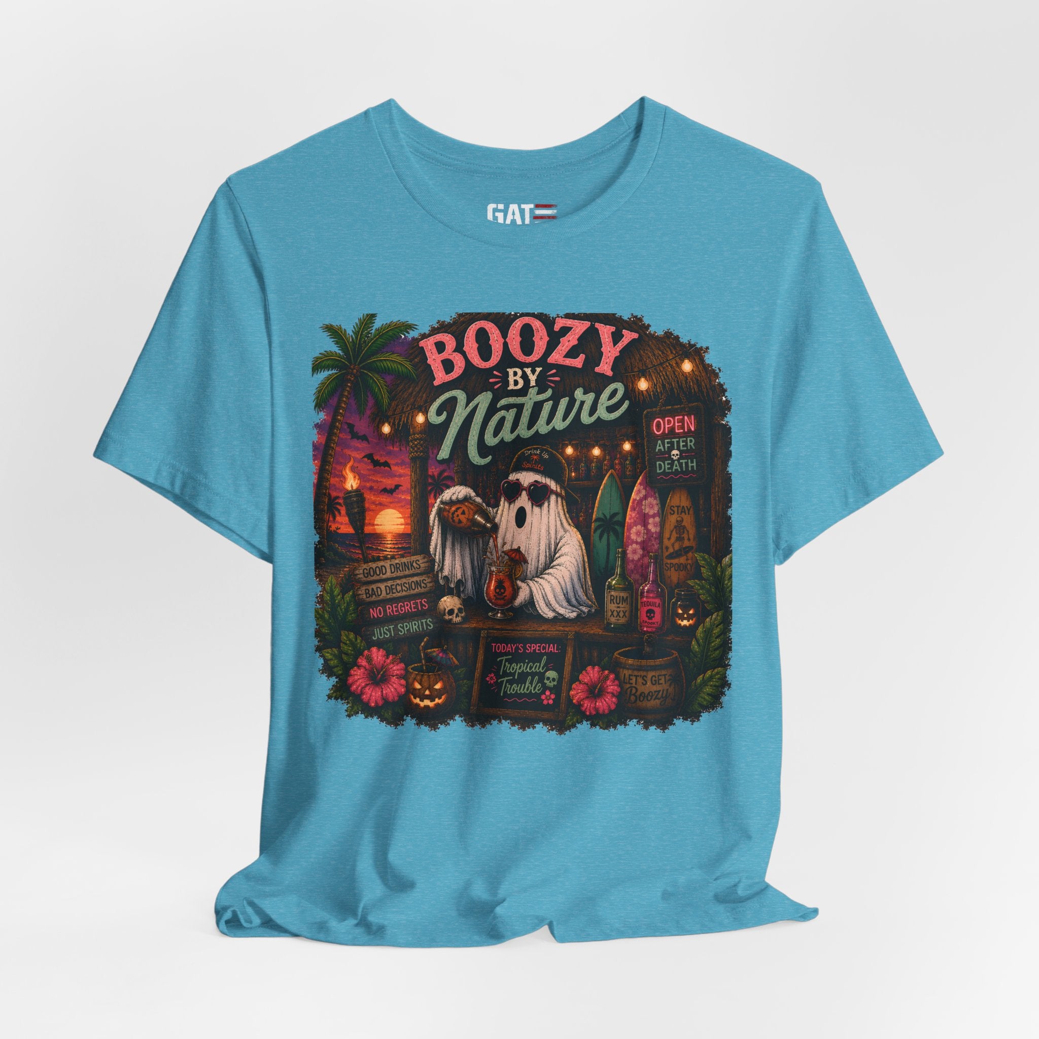 Summerween Shirt, Spooky Beach Shirt, Ghost Beach Tee, Halloween Beach Shirt, Coastal Halloween Tee, Tropical Ghost Shirt