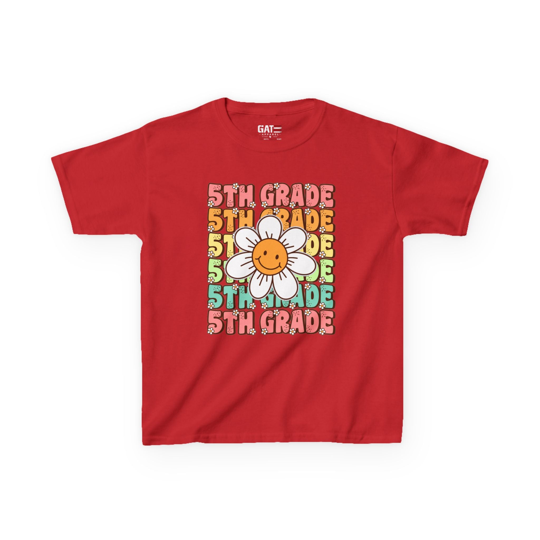 Custom Grade Level Shirt for Kids – Retro Daisy Back to School Tee