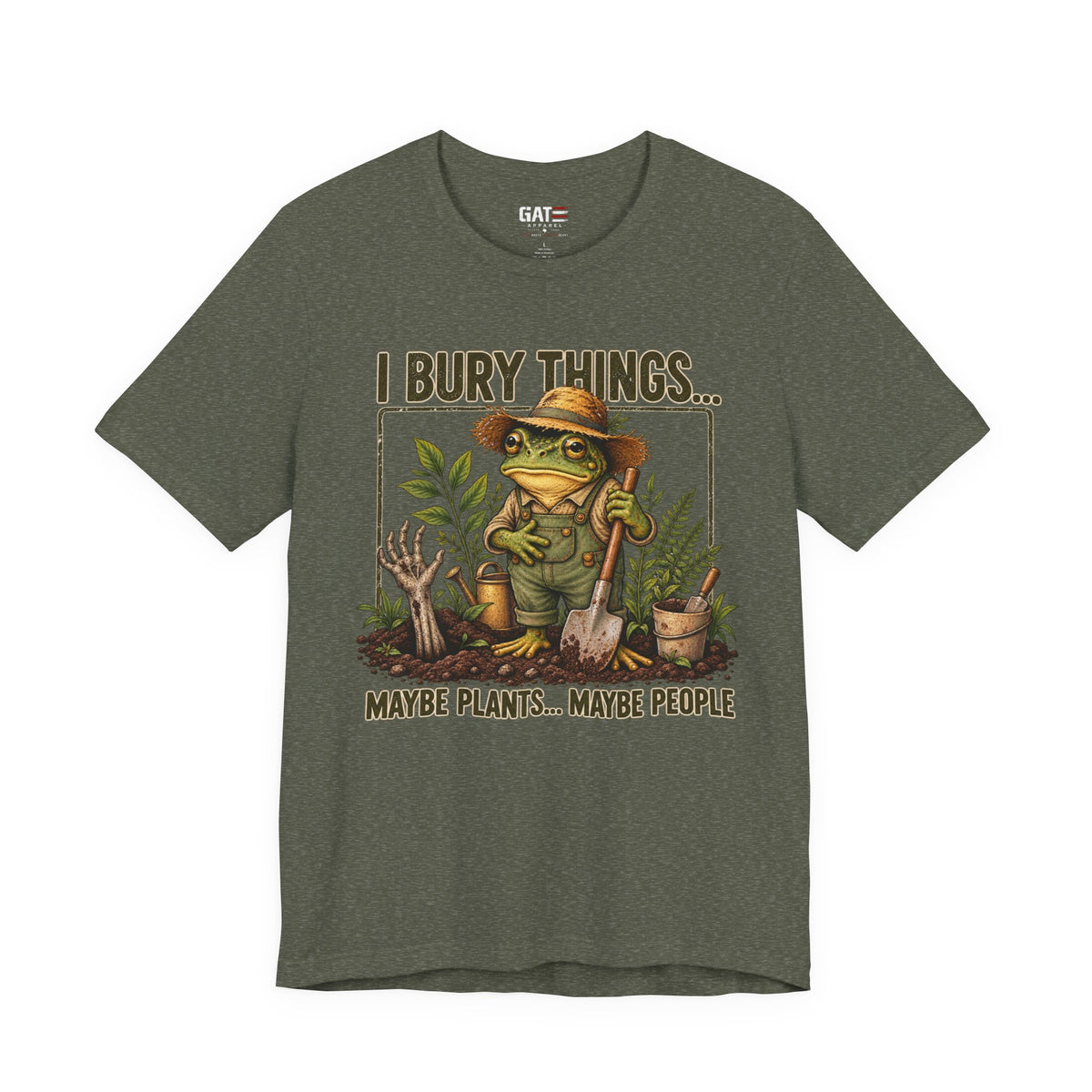 Gardener frog graphic shirt color mockup