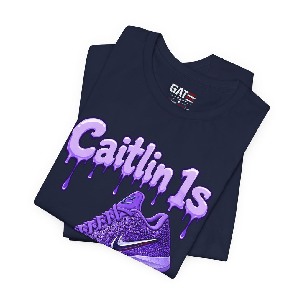Caitlin Clark Caitlin 1s Purple Fade Paint Sneaker Shirt