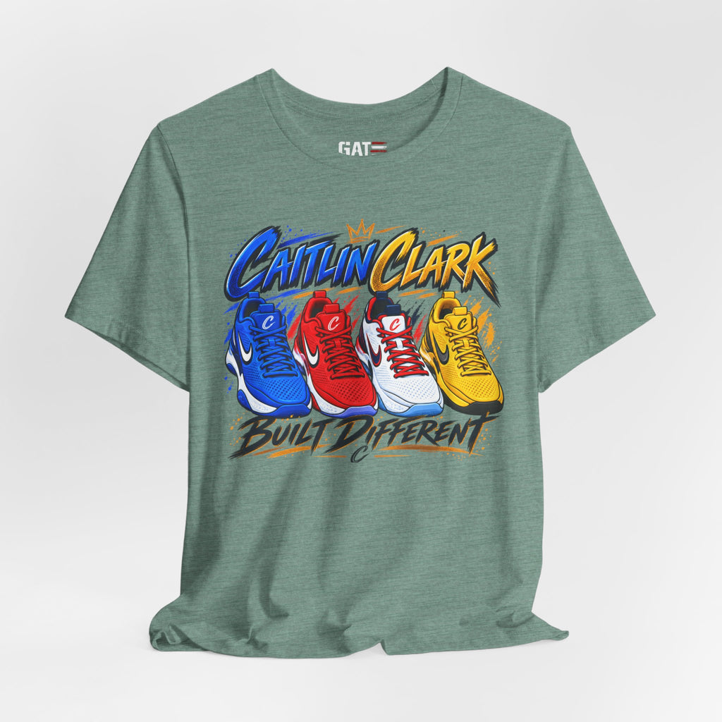 Caitlin Clark Built Different Sneaker Shirt | Indiana Fever Tee