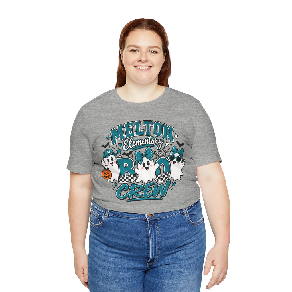 Melton Elementary Boo Crew T-Shirt — Cute Halloween Ghost School Tee