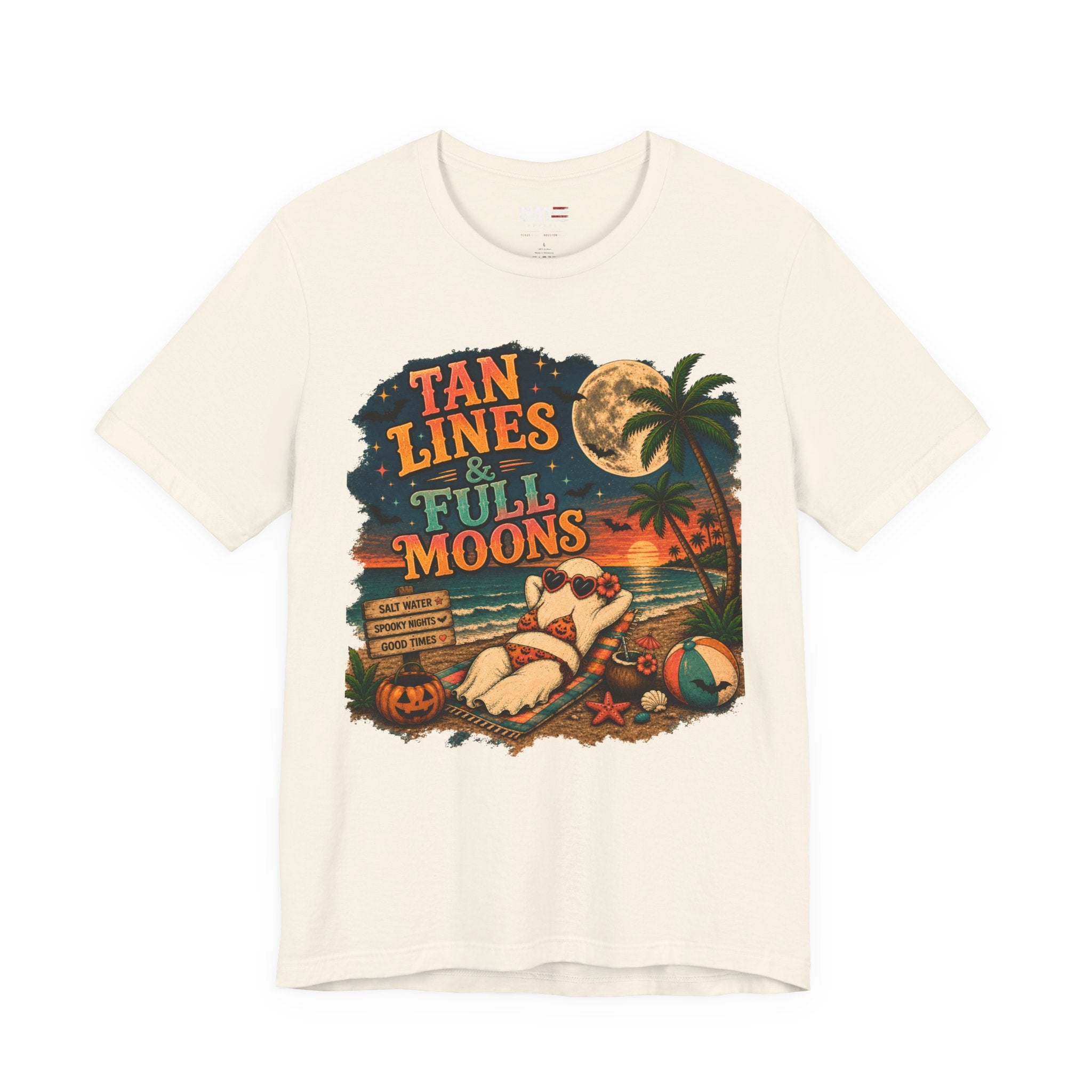 Summerween Shirt, Spooky Beach Shirt, Ghost Beach Tee, Halloween Beach Shirt, Coastal Halloween Tee, Tropical Ghost Shirt