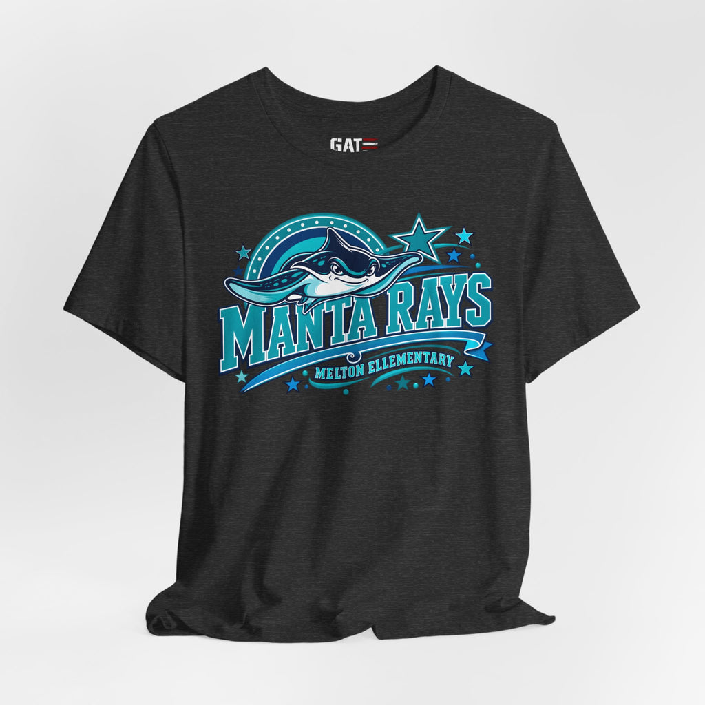 Melton Manta Rays Graphic Tee – Retro Ocean School Spirit Shirt