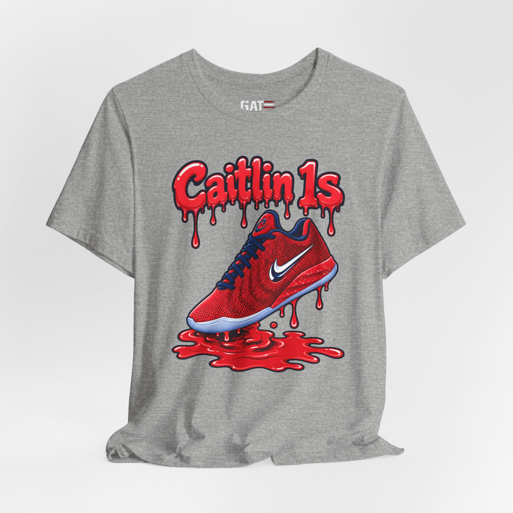 Caitlin Clark Caitlin 1s USA Reds Paint Sneaker Shirt