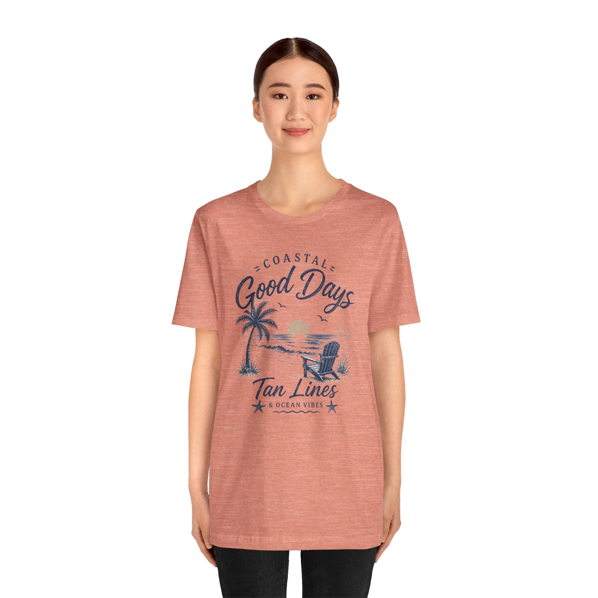 Coastal Good Days Tee — 'Tan Lines' Beach Sunset T-Shirt