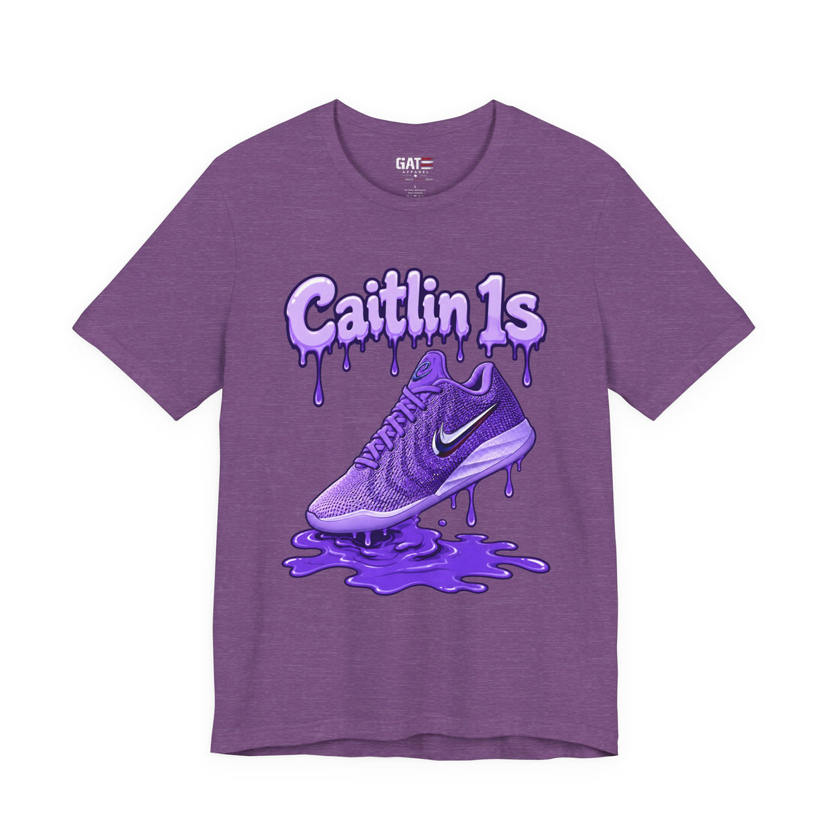 Caitlin Clark Caitlin 1s Purple Fade Paint Sneaker Shirt