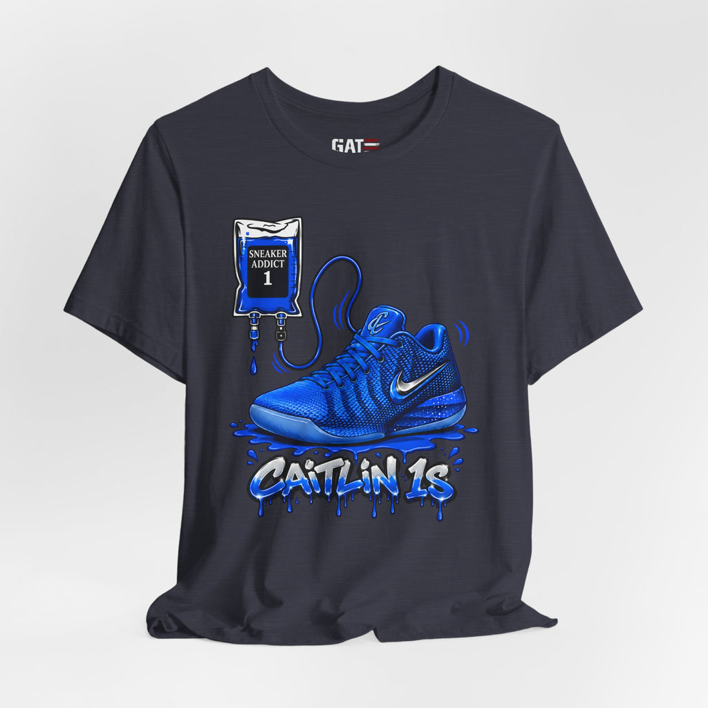 Caitlin Clark Caitlin 1s Addict Blue Sneaker Shirt