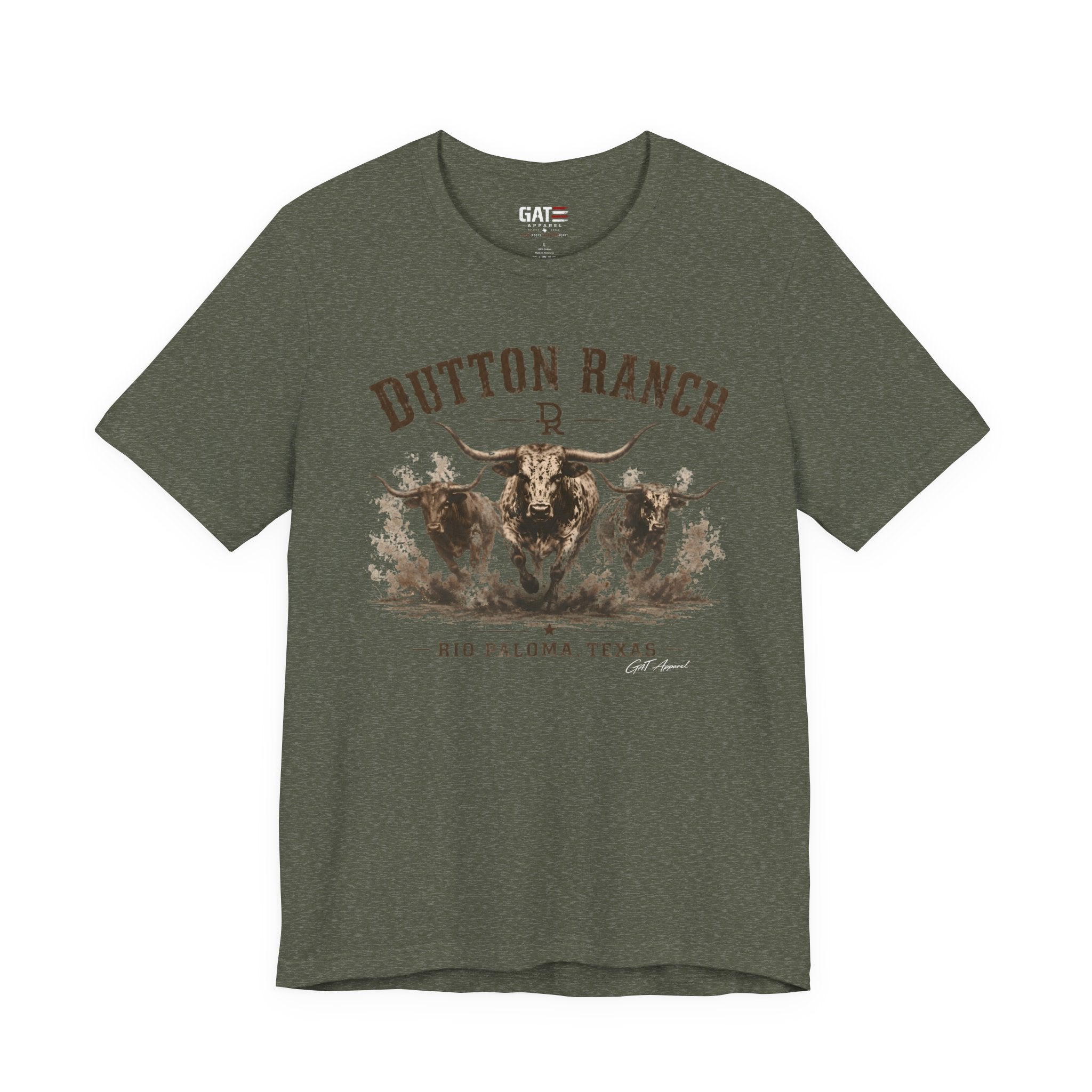 Dutton Ranch Longhorn Shirt, Yellowstone Inspired Western Tee, Cowboy Ranch Graphic T-Shirt, Texas Country Shirt, Rustic Cowgirl Gift