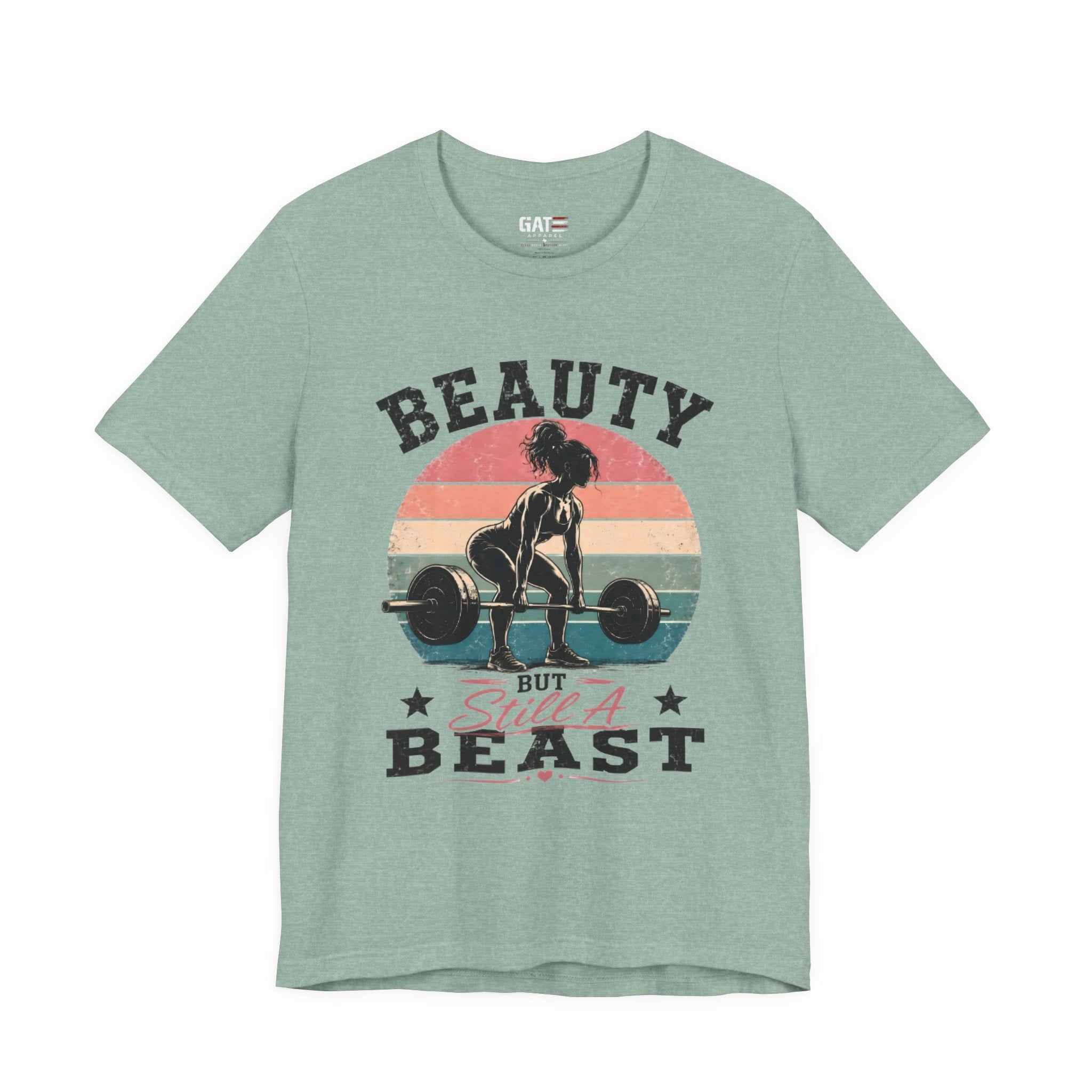 Beauty But Still A Beast Shirt, Retro Gym Shirt for Women, Weightlifting Tee, Fitness Gift, Cute Workout Shirt