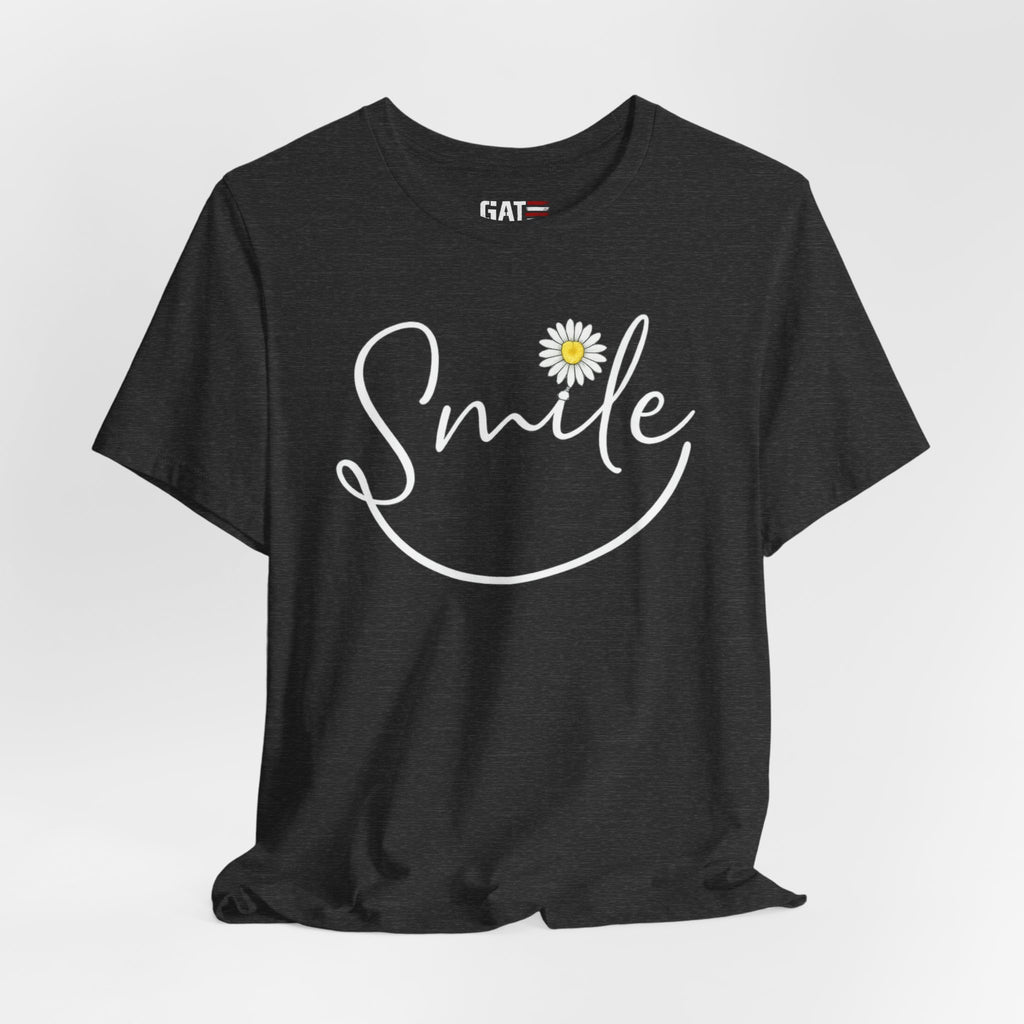 Smile Daisy Tee — Women's Floral Graphic T-Shirt