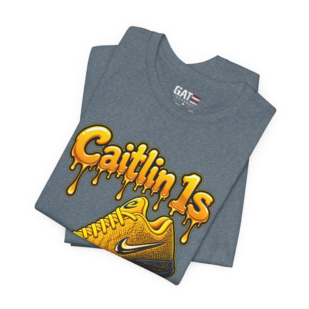 Caitlin Clark Caitlin 1s Iowa Yellow Paint Sneaker Shirt