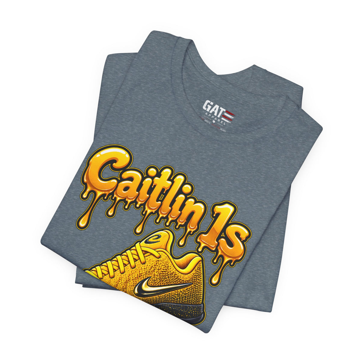Caitlin Clark Caitlin 1s Iowa Yellow Paint Sneaker Shirt
