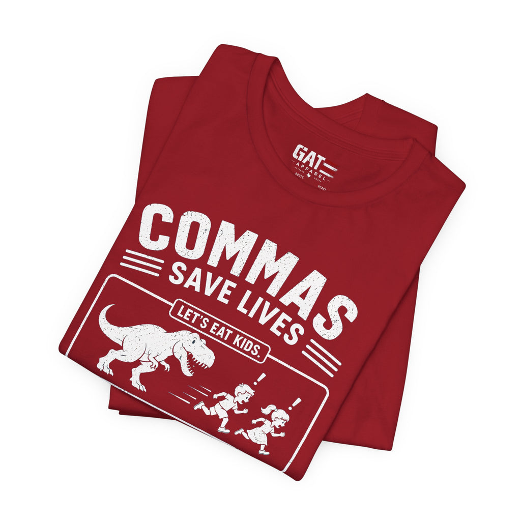 Funny Grammar Shirt, Commas Save Lives Shirt, Let's Eat Kids Tee, English Teacher Shirt, Punctuation Shirt, ELA Teacher Gift, Back to School