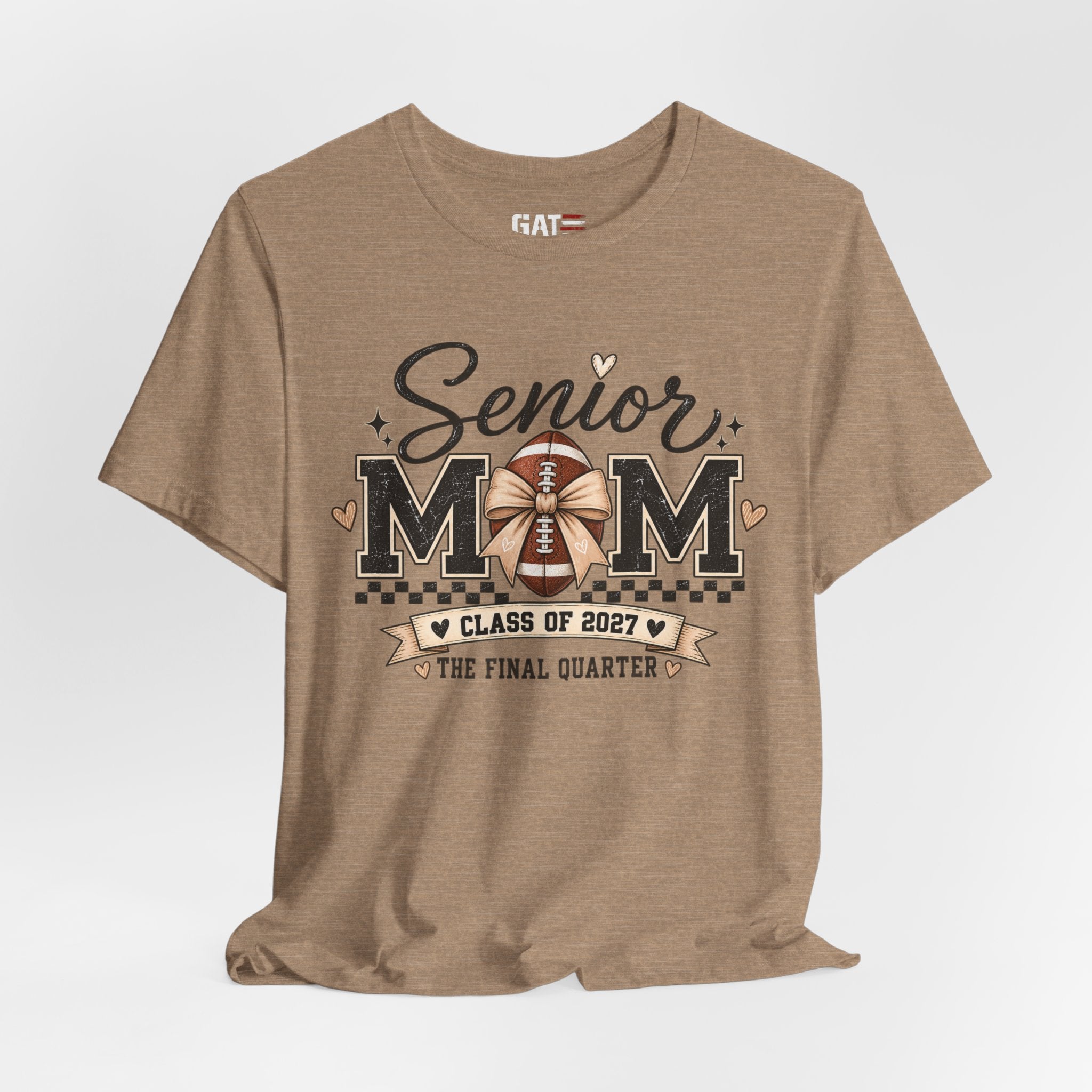 Senior Football Mom Shirt Class of 2027 Final Quarter Game Day T-Shirt