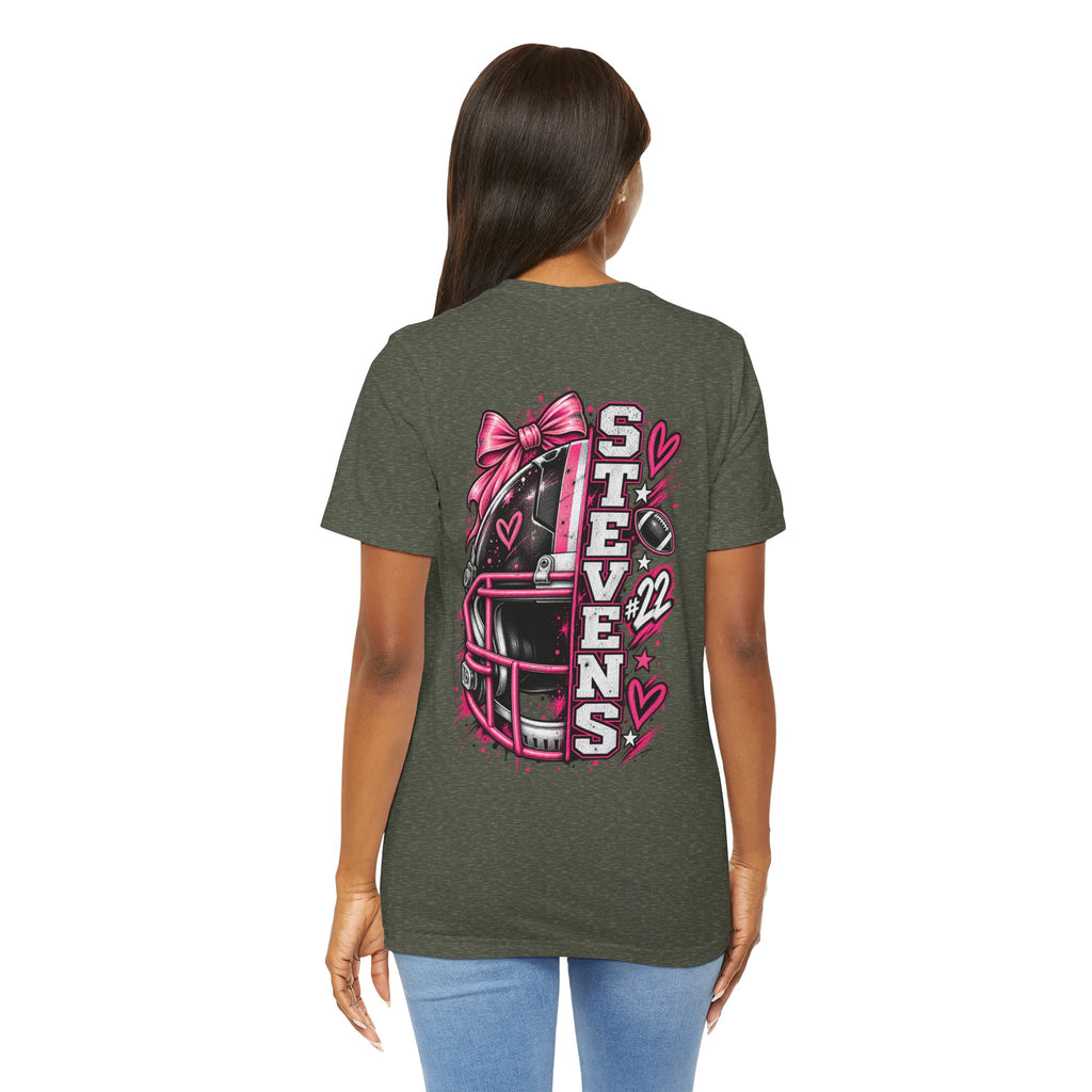 Football Mom Personalized Shirt Custom Player Name Number Helmet Game Day Tee