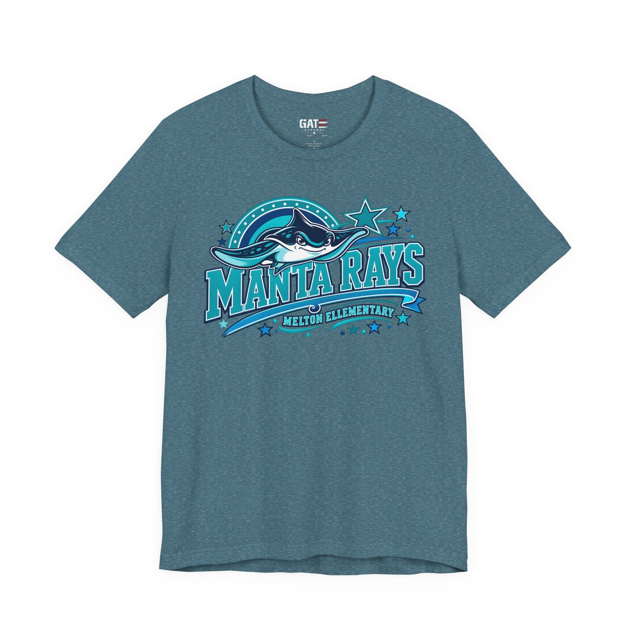 Melton Manta Rays Graphic Tee – Retro Ocean School Spirit Shirt