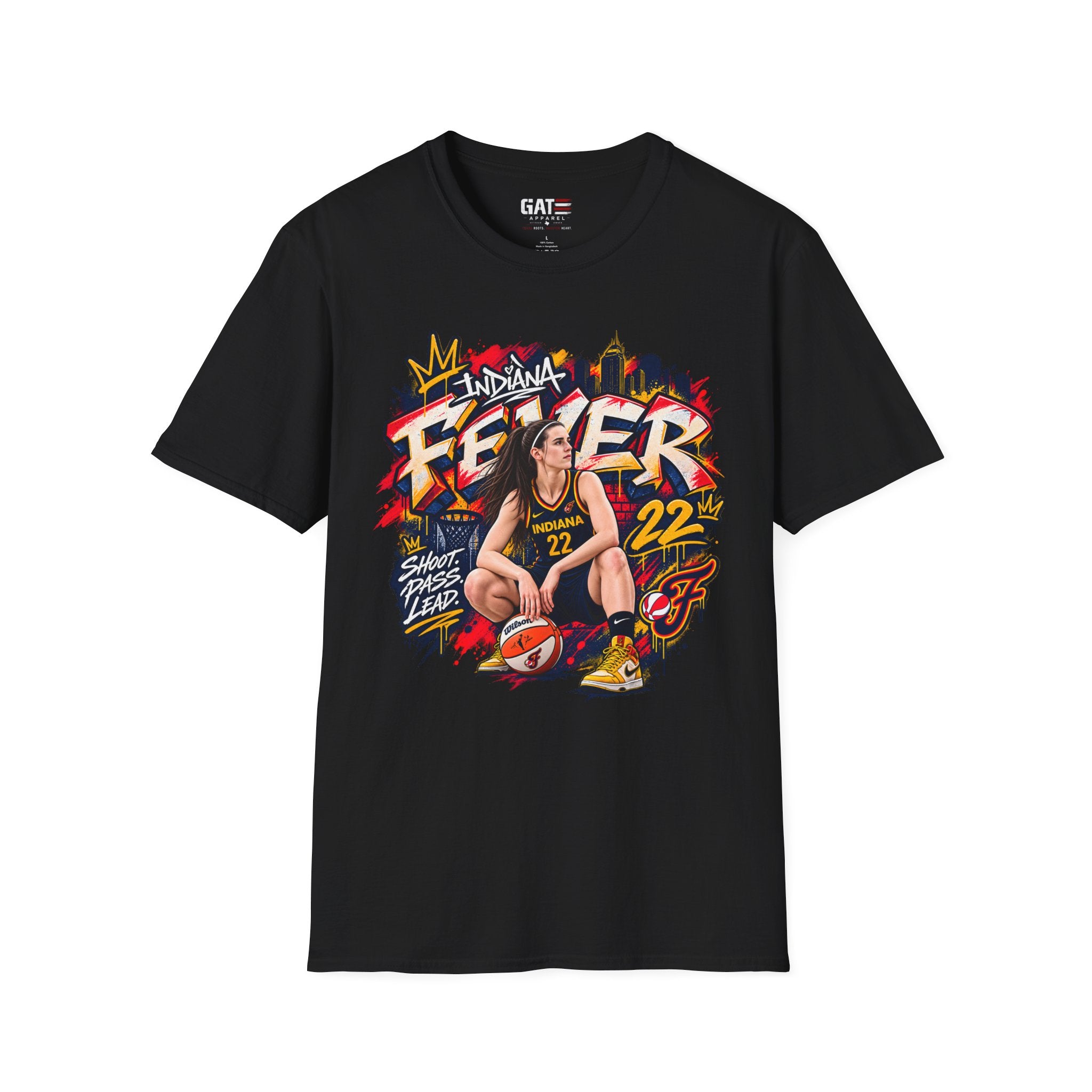 Caitlin Clark Indiana Fever WNBA Basketball Graphic T Shirt Women's Fan Tee