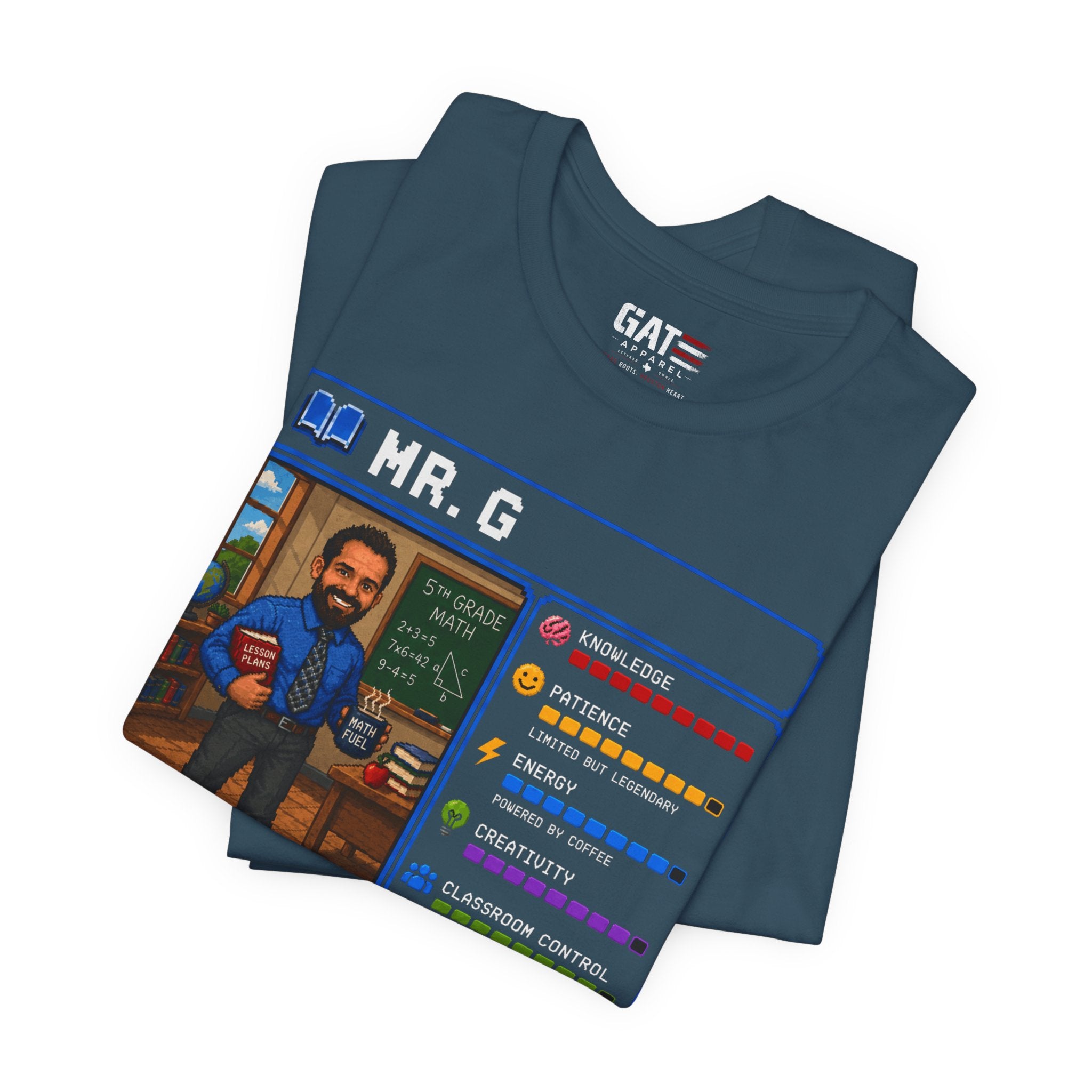 Custom Math Teacher RPG Character Shirt | Personalized Teacher Gift