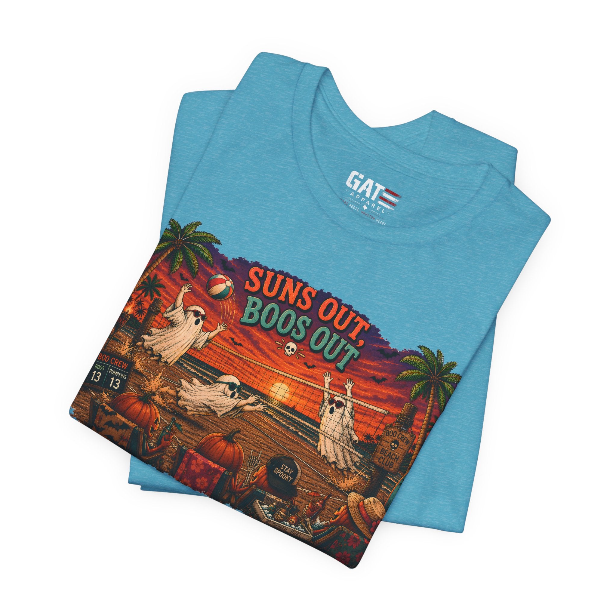 Summerween Shirt, Spooky Beach Shirt, Ghost Beach Tee, Halloween Beach Shirt, Coastal Halloween Tee, Tropical Ghost Shirt