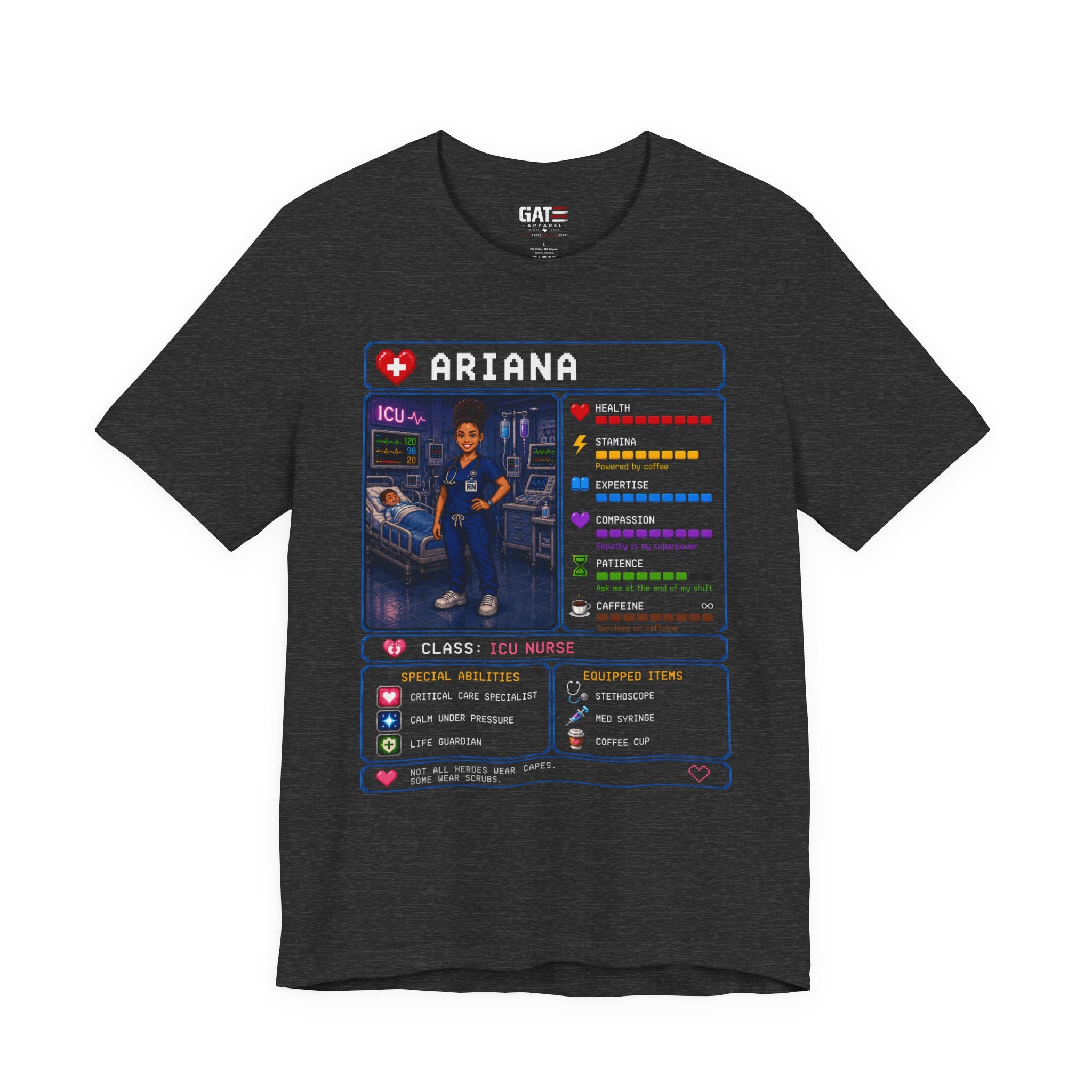 Custom ICU Nurse RPG Character Shirt | Personalized Nurse Gift