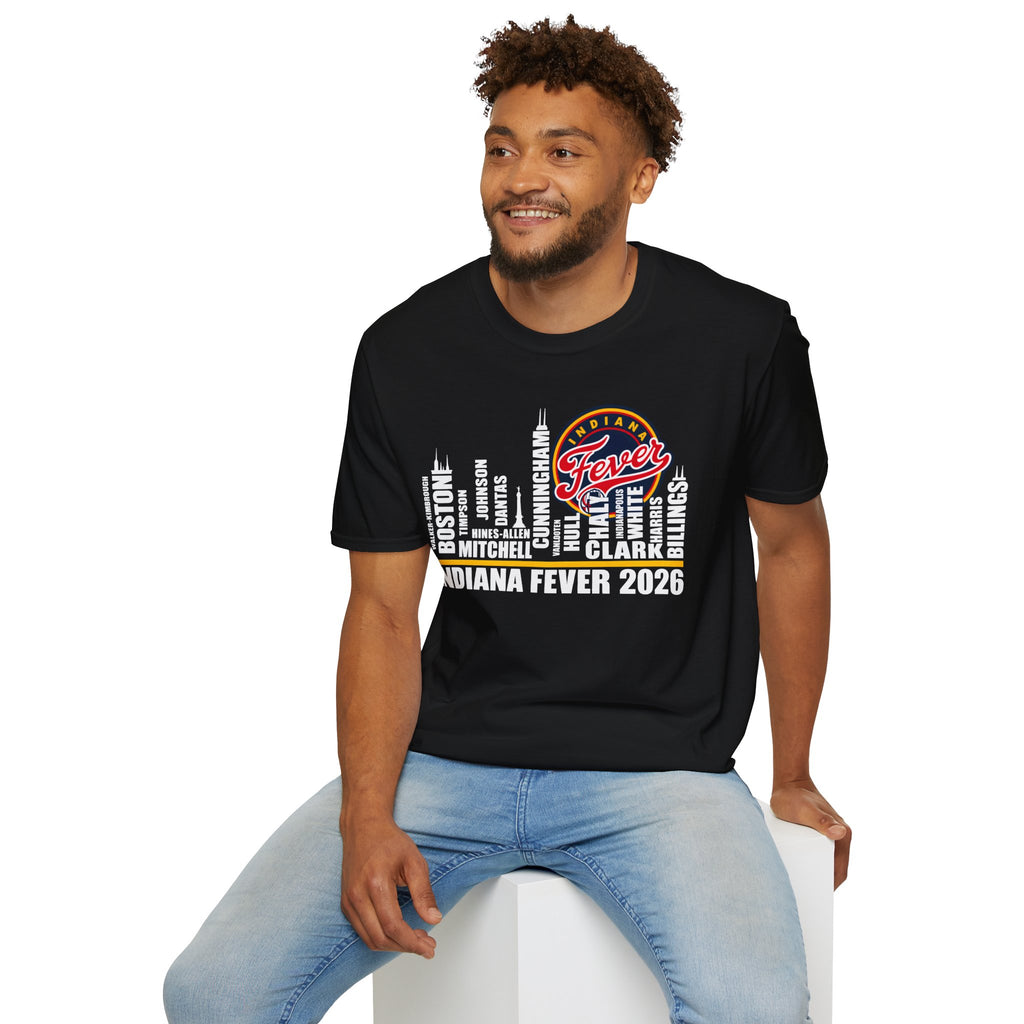 Indiana Fever Team Shirt Caitlin Clark Sophie Cunningham WNBA Basketball Tee