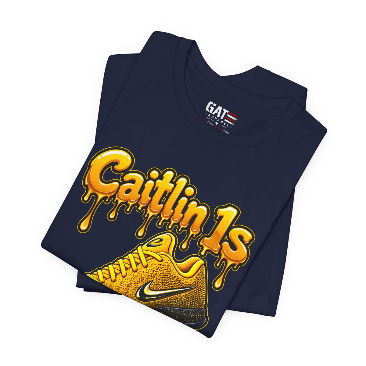 Caitlin Clark Caitlin 1s Iowa Yellow Paint Sneaker Shirt