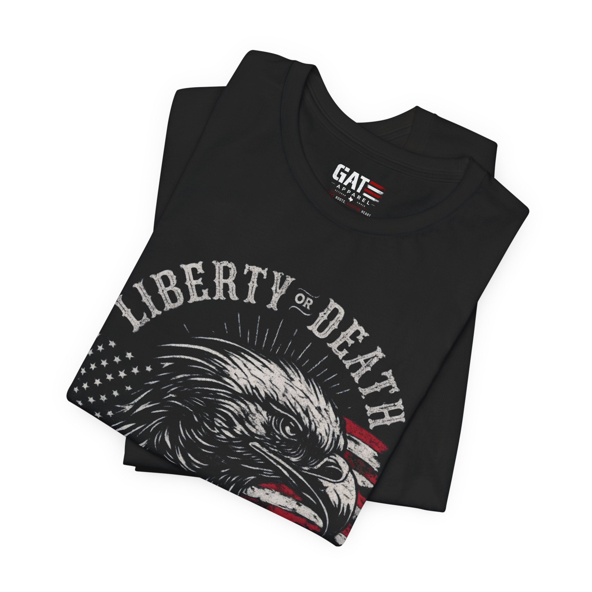Liberty or Death Shirt, Born to Be Free Patriotic Eagle Tee, 1776 American Flag Shirt, USA Freedom Graphic T-Shirt, Veteran Gift