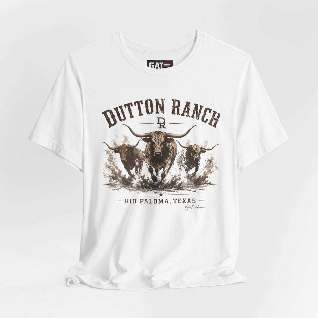 Dutton Ranch Longhorn Shirt, Yellowstone Inspired Western Tee, Cowboy Ranch Graphic T-Shirt, Texas Country Shirt, Rustic Cowgirl Gift