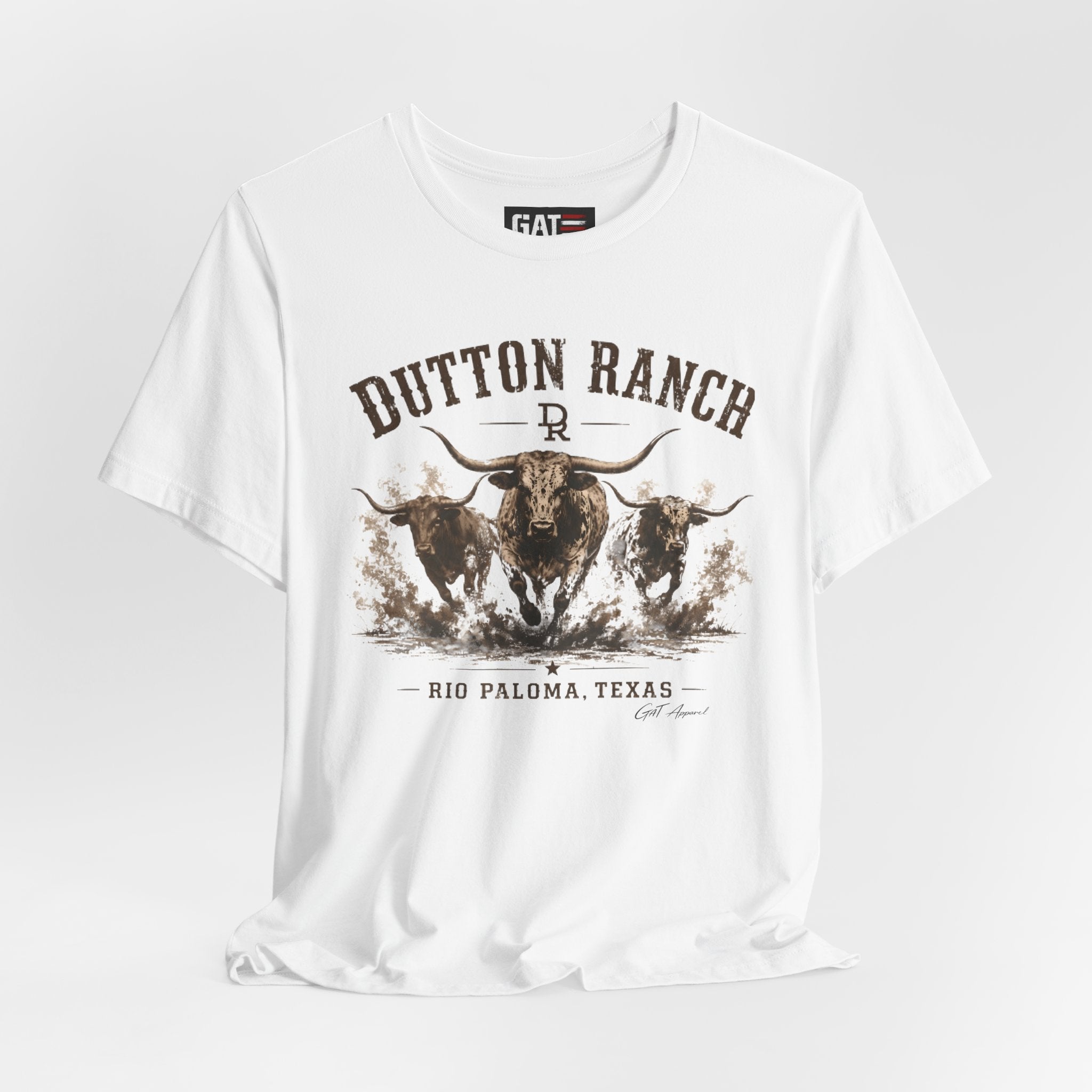 Dutton Ranch Longhorn Shirt, Yellowstone Inspired Western Tee, Cowboy Ranch Graphic T-Shirt, Texas Country Shirt, Rustic Cowgirl Gift