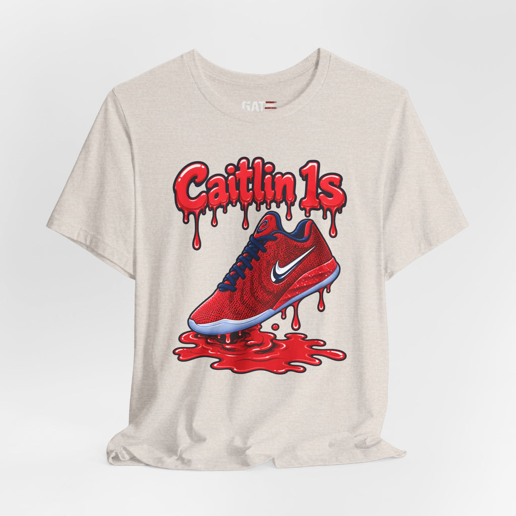 Caitlin Clark Caitlin 1s USA Reds Paint Sneaker Shirt