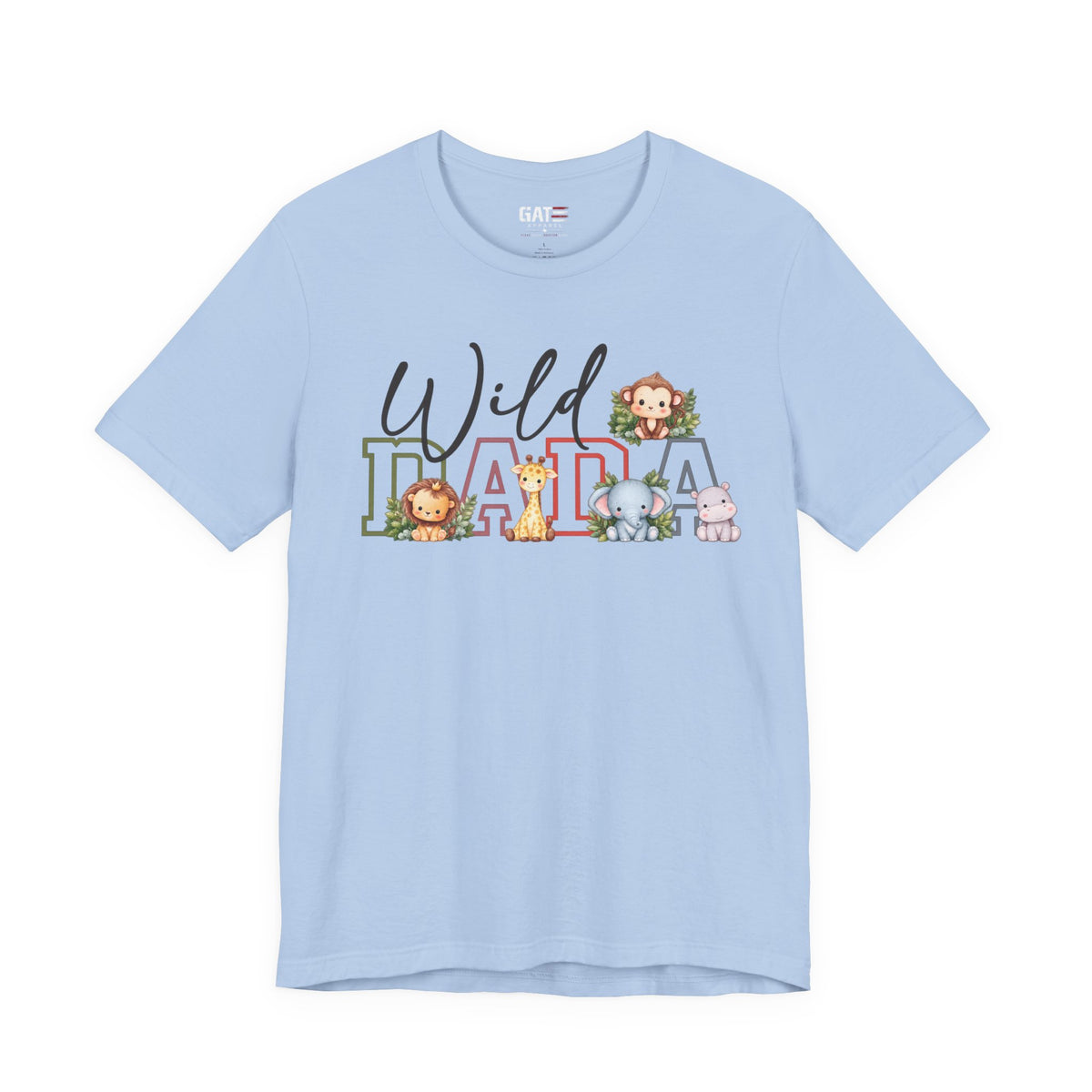 Wild Dada Safari Animals Tee – Cute Jungle Baby Animal Graphic Shirt - product image 1