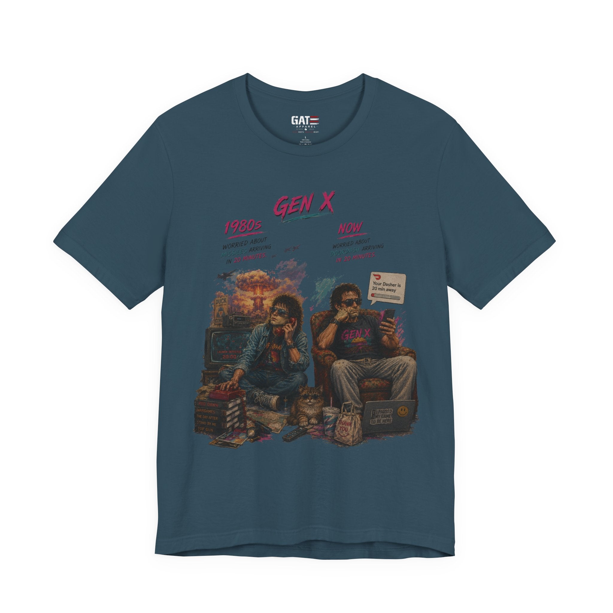 Gen X Retro Movie Night T-Shirt — Vintage 80s Pop Culture Tee