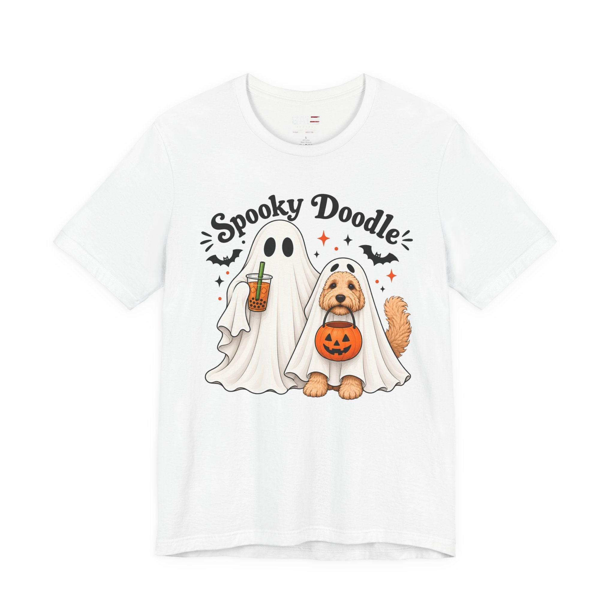 Spooky Doodle Halloween T-Shirt — Ghost & Doodle Dog Pumpkin Costume