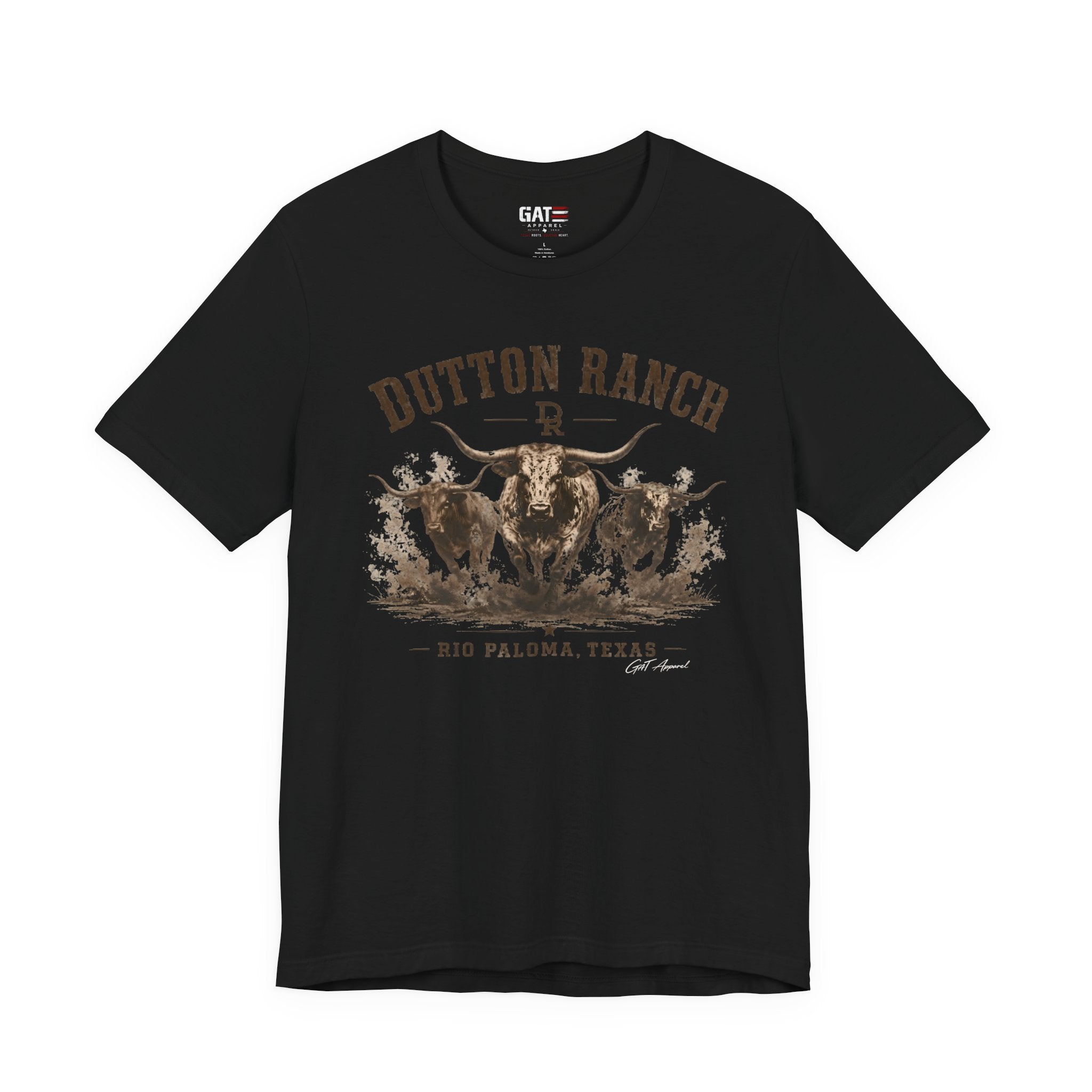 Dutton Ranch Longhorn Shirt, Yellowstone Inspired Western Tee, Cowboy Ranch Graphic T-Shirt, Texas Country Shirt, Rustic Cowgirl Gift