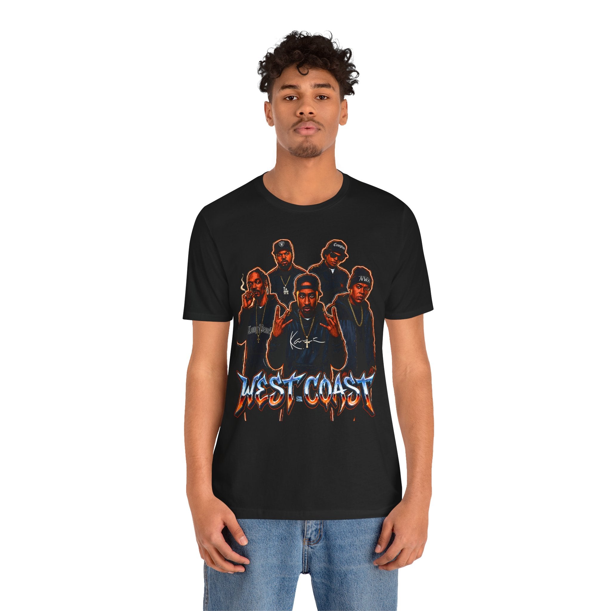 West Coast Rap Crew T-Shirt Option Two — Vintage Hip Hop Graphic Tee