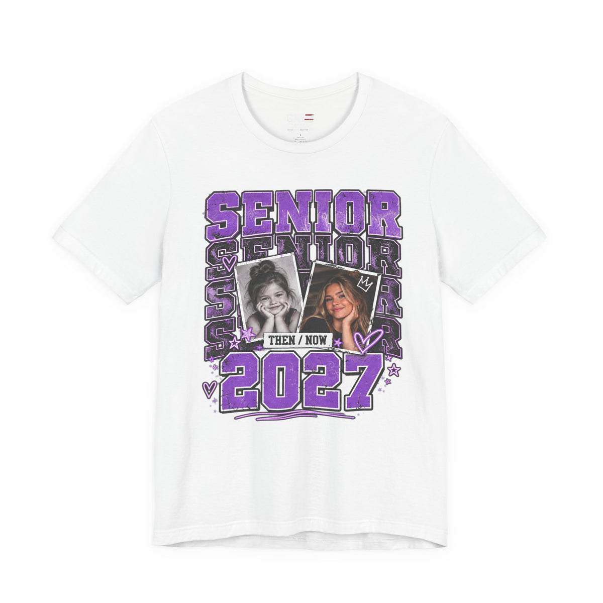 Senior 2027 Then & Now Yearbook Photo Shirt